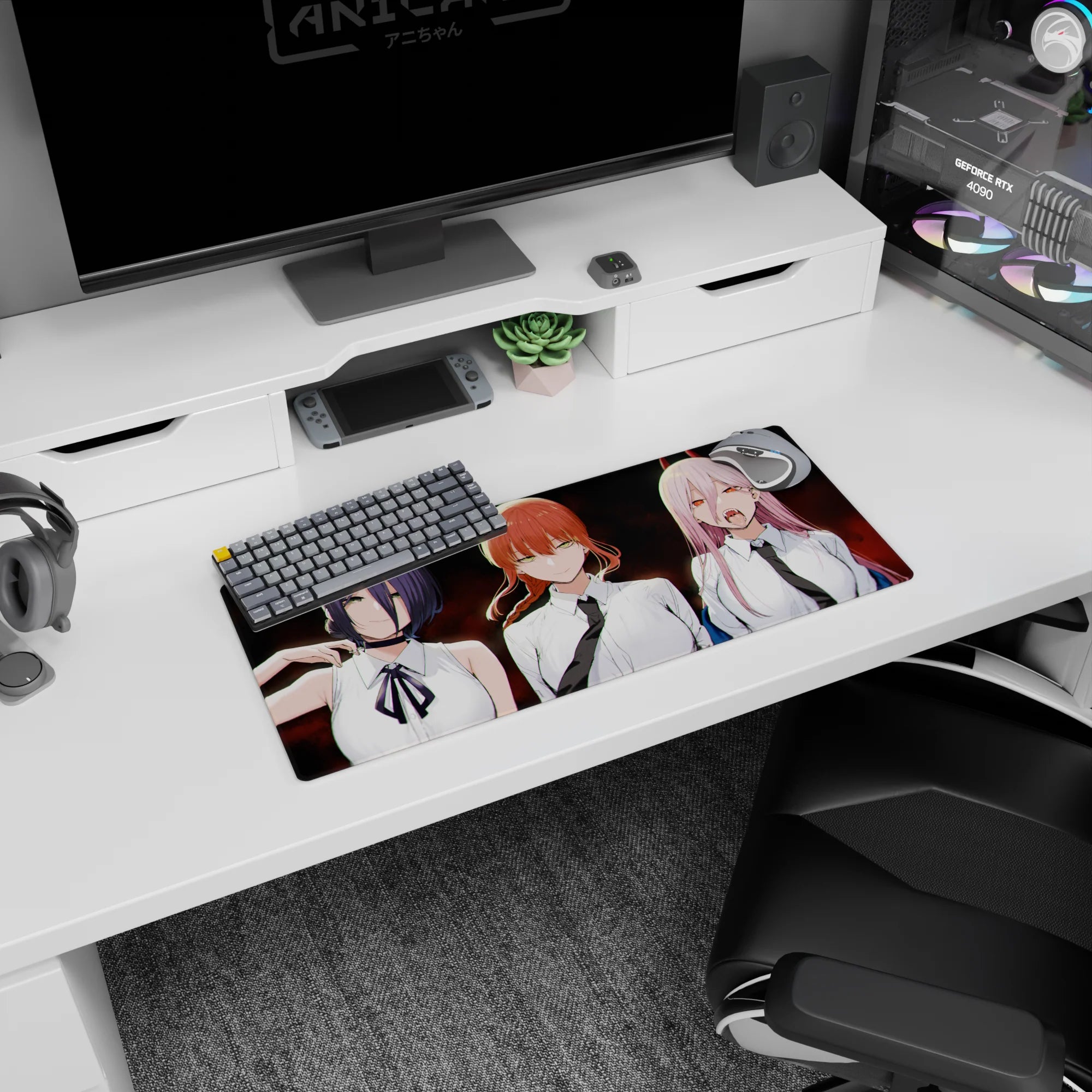 Chainsaw Man - Anime Mouse Pad and Desk Pad - Fiendish Trinity - AniChan