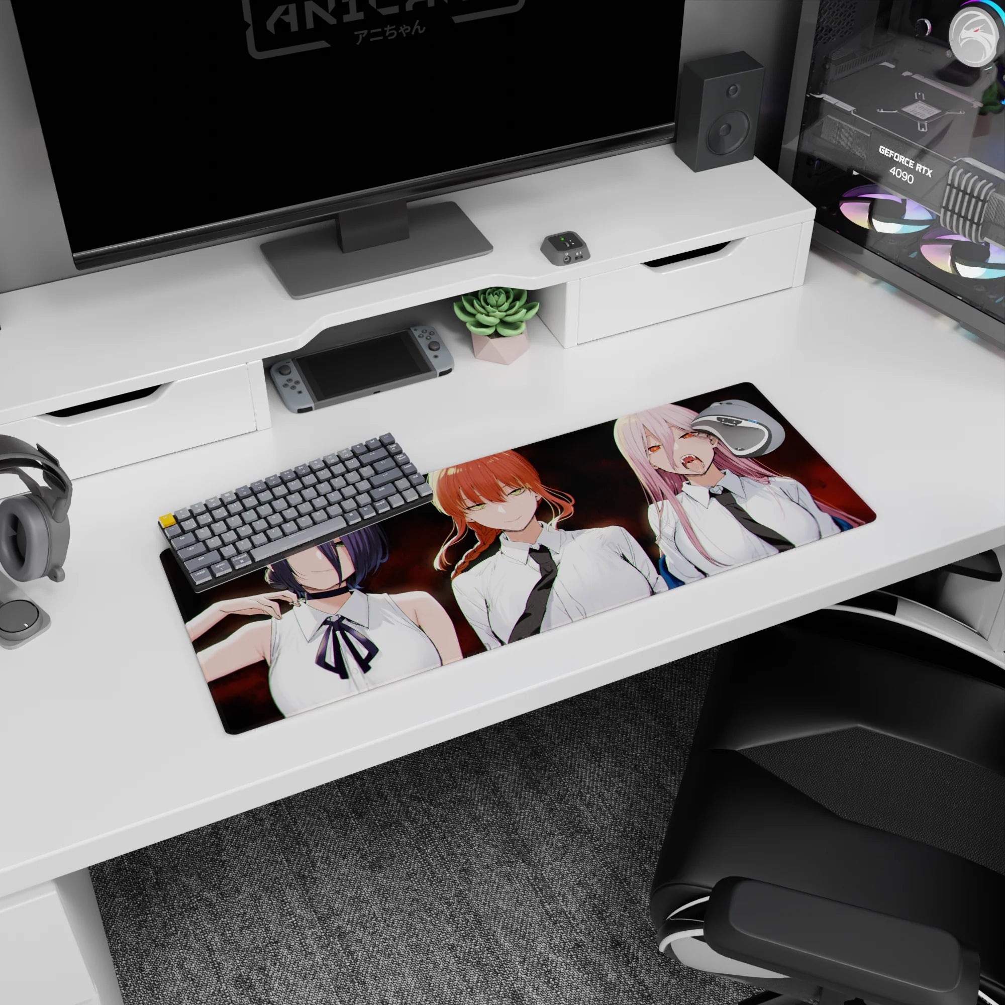 Chainsaw Man - Anime Mouse Pad and Desk Pad - Fiendish Trinity - AniChan