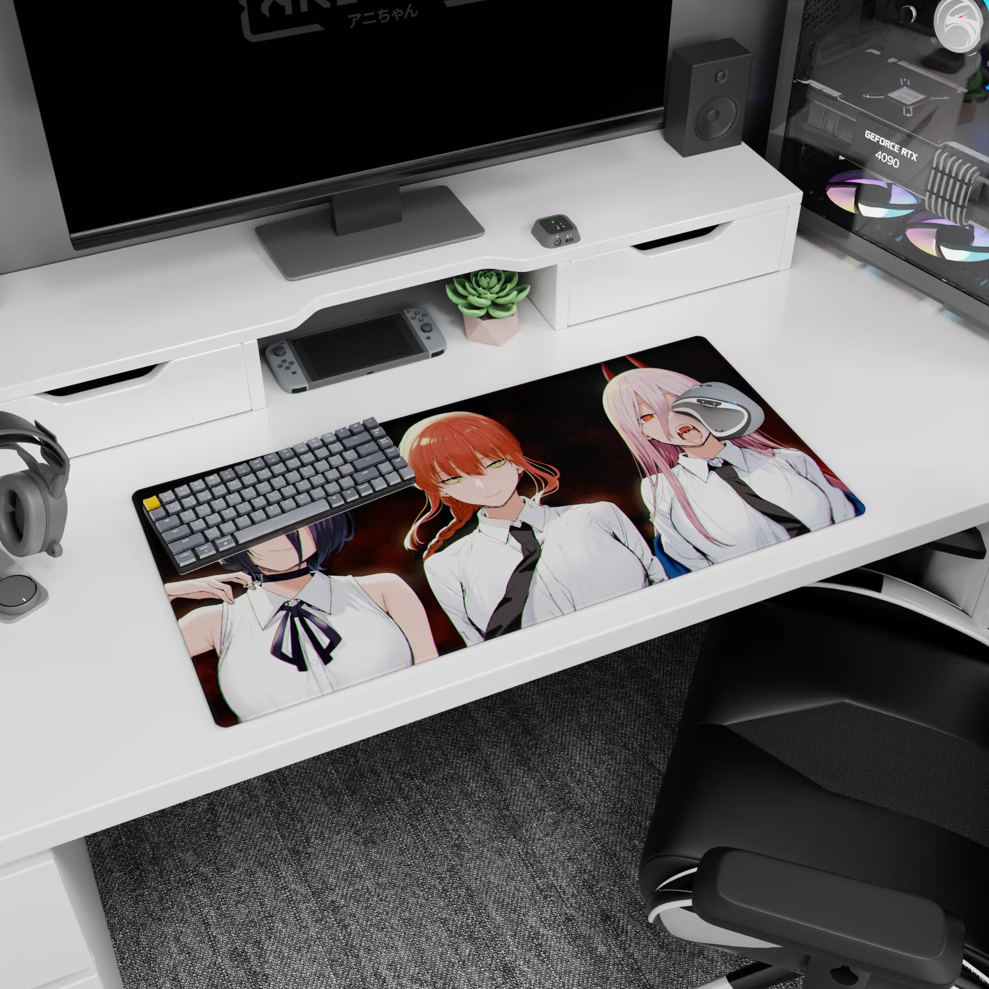 Chainsaw Man - Anime Mouse Pad and Desk Pad - Fiendish Trinity - AniChan