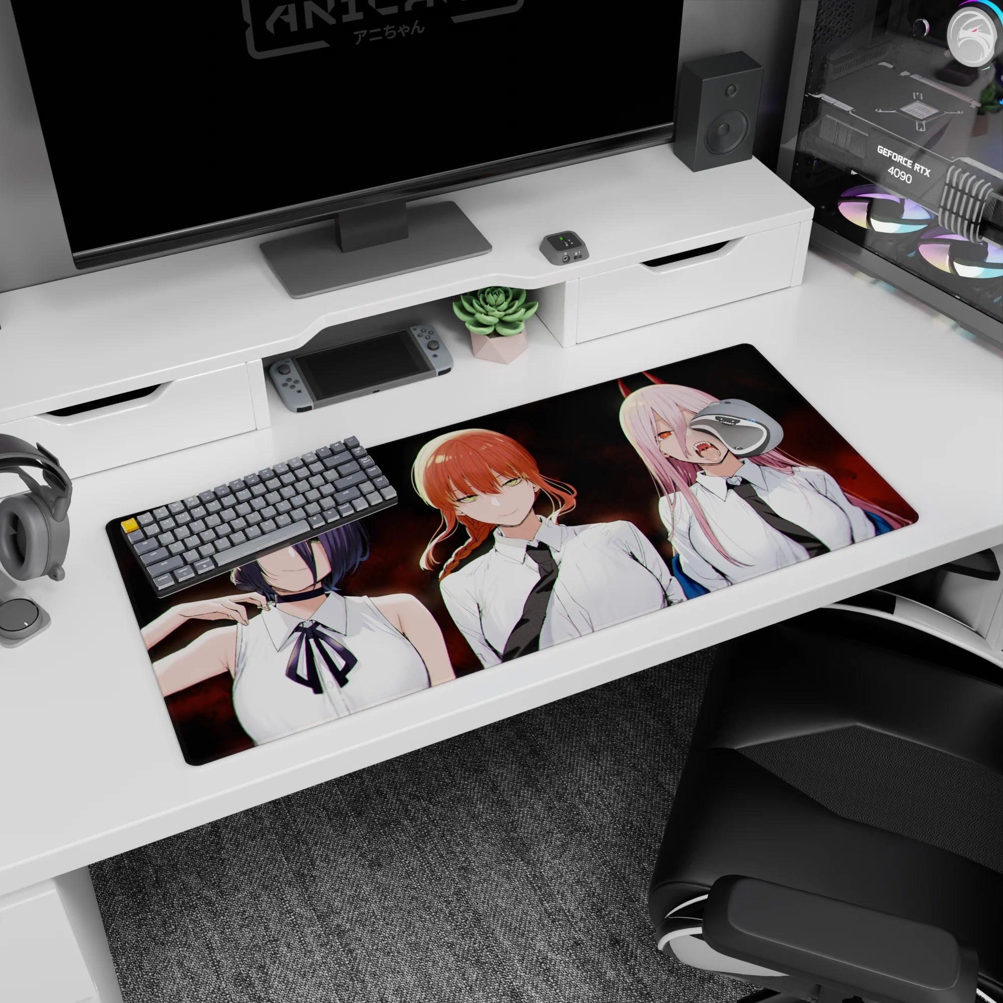 Chainsaw Man - Anime Mouse Pad and Desk Pad - Fiendish Trinity - AniChan