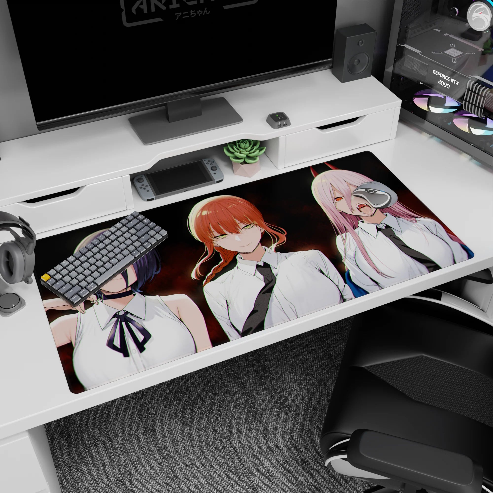 Chainsaw Man - Anime Mouse Pad and Desk Pad - Fiendish Trinity - AniChan