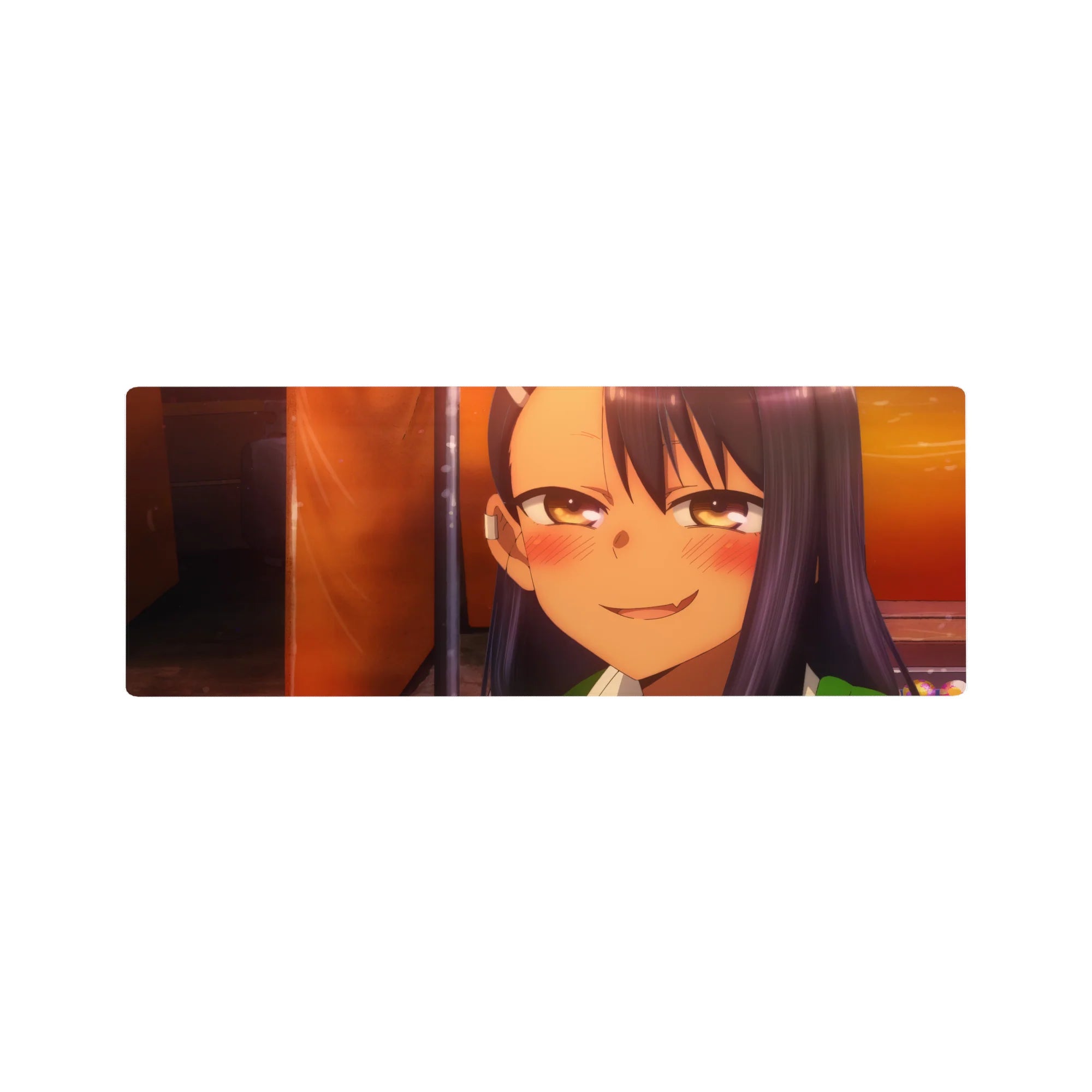 32x12 inches anime girl mouse pad with teasing Nagatoro design, smooth glide, vibrant print for desk setup.