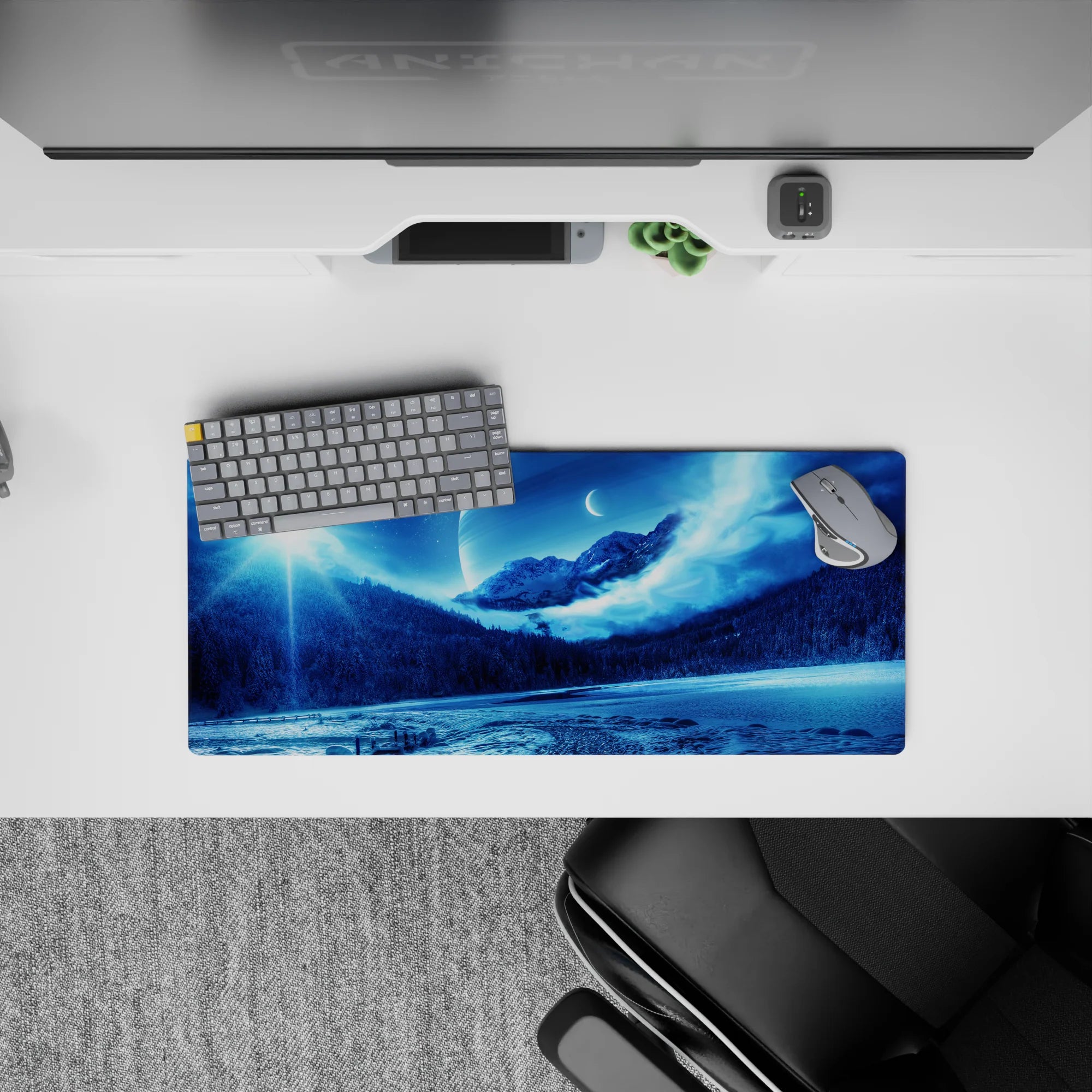 Fantasy Landscapes Deskmat | Mousepad | Deskpad - Cosmic Frost