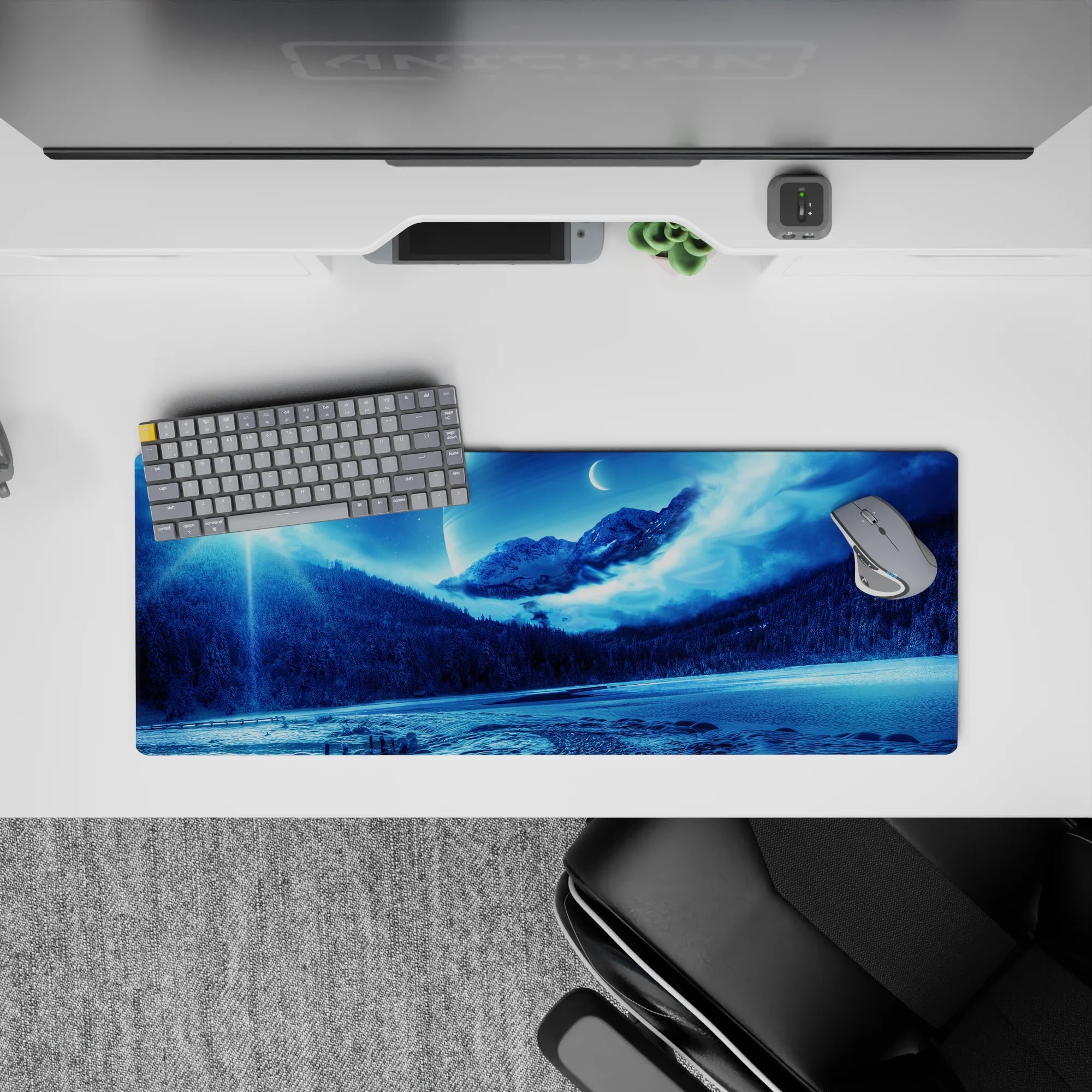 Fantasy Landscapes Deskmat | Mousepad | Deskpad - Cosmic Frost