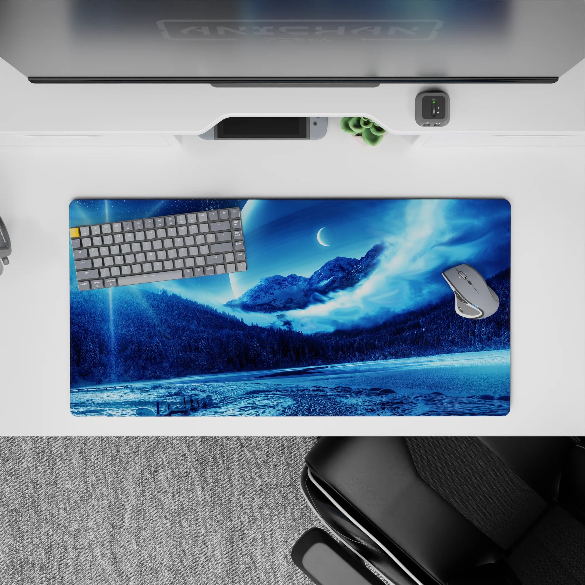 Fantasy Landscapes Deskmat | Mousepad | Deskpad - Cosmic Frost