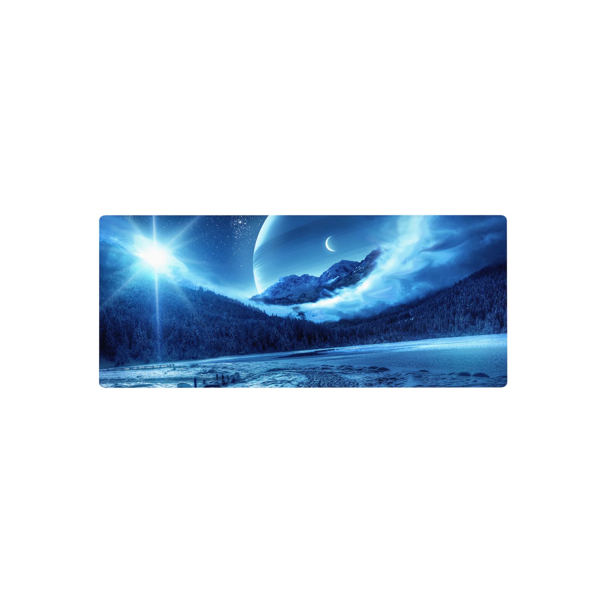 Fantasy Landscapes Deskmat | Mousepad | Deskpad - Cosmic Frost