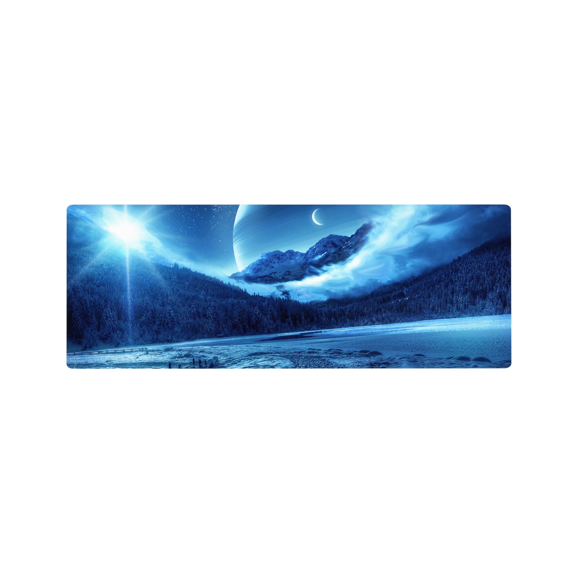 Fantasy Landscapes Deskmat | Mousepad | Deskpad - Cosmic Frost