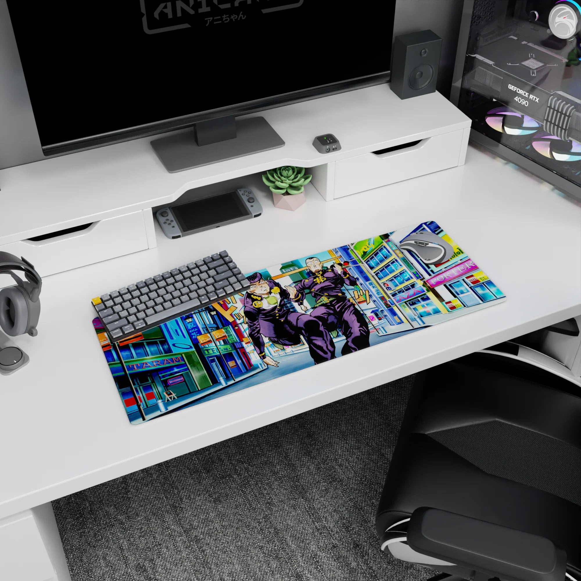 JoJo Deskmat | Mousepad | Deskpad - Diamond City Chase - AniChan