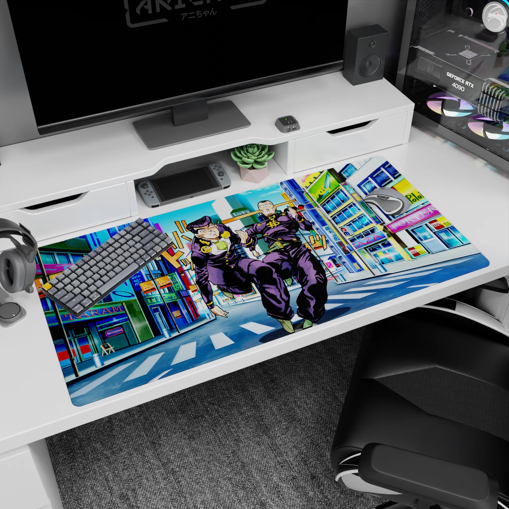 JoJo Deskmat | Mousepad | Deskpad - Diamond City Chase - AniChan