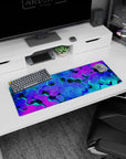 Geometry Abstract Deskmat | Mousepad | Deskpad - Neon Hive - AniChan