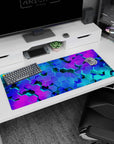 Geometry Abstract Deskmat | Mousepad | Deskpad - Neon Hive - AniChan