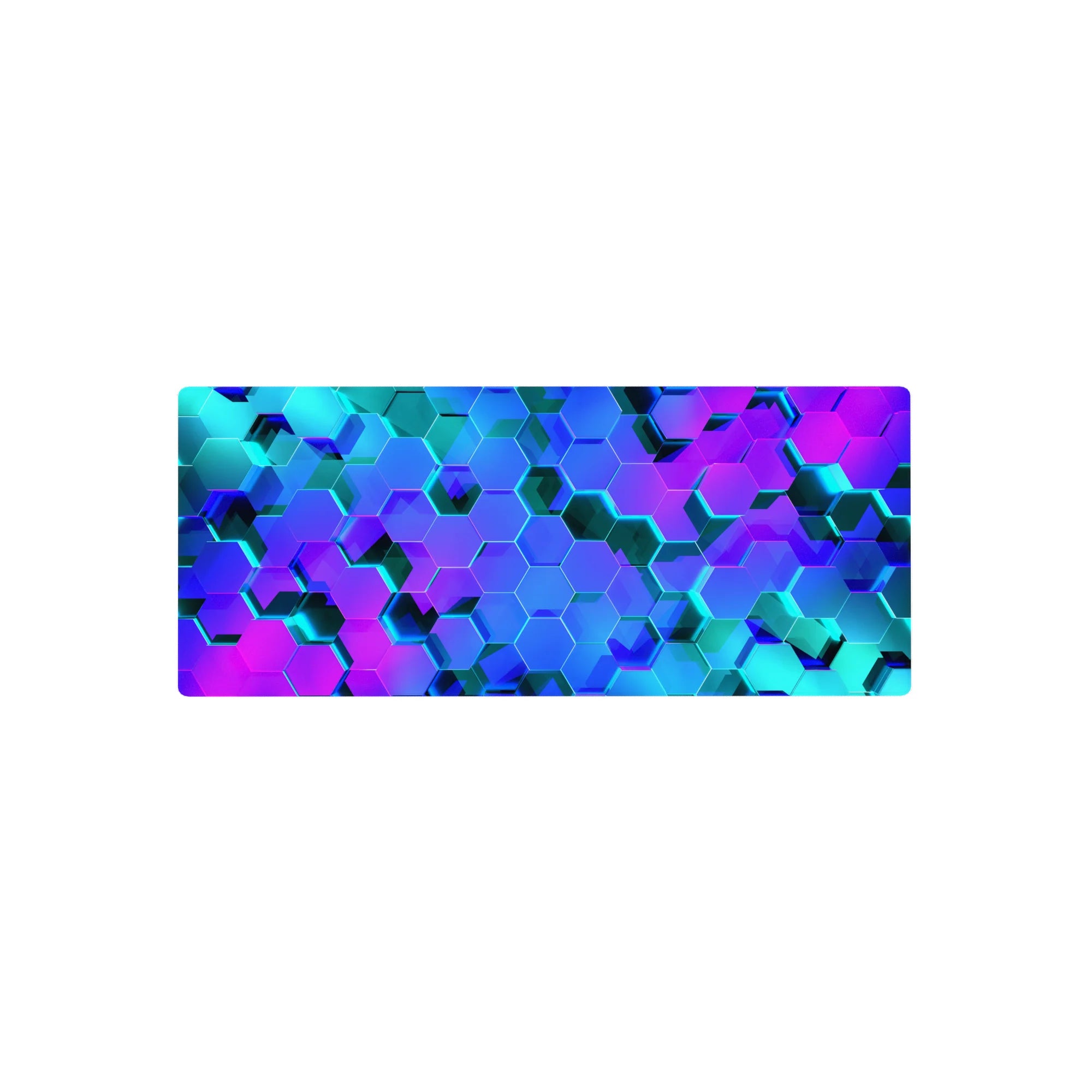 Geometry Abstract Deskmat | Mousepad | Deskpad - Neon Hive - AniChan