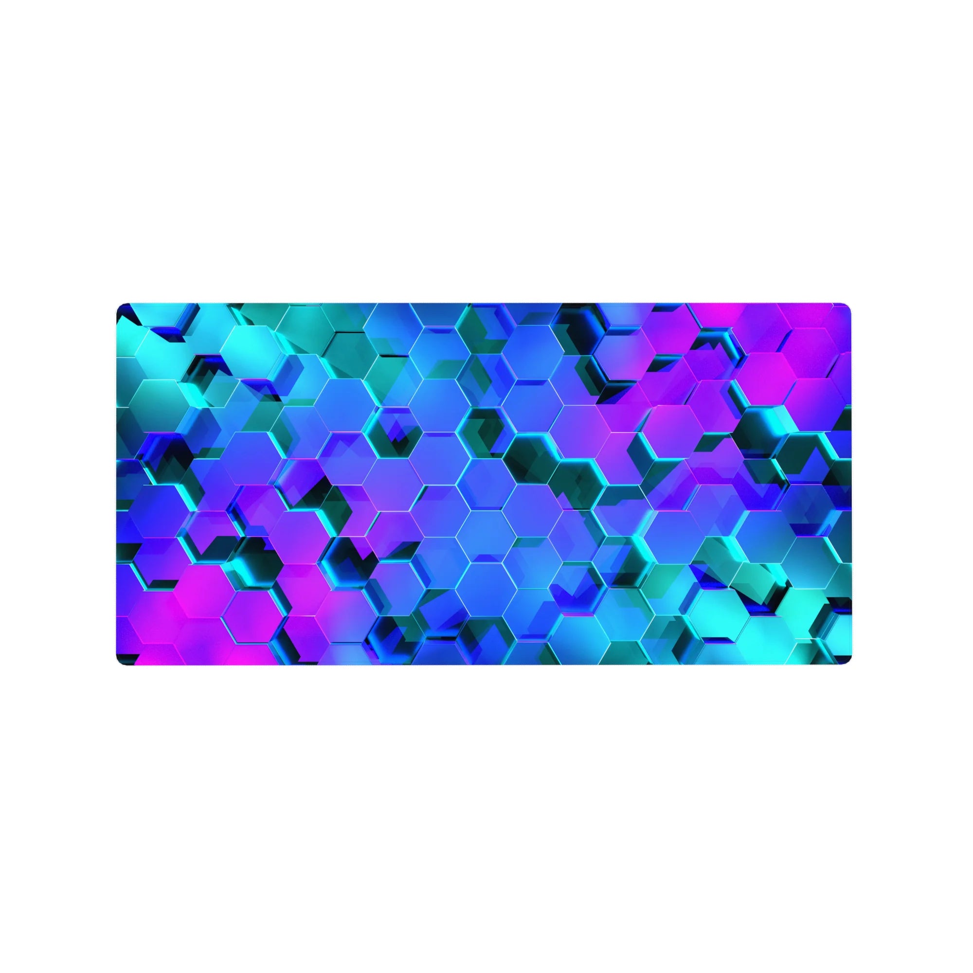 Geometry Abstract Deskmat | Mousepad | Deskpad - Neon Hive - AniChan