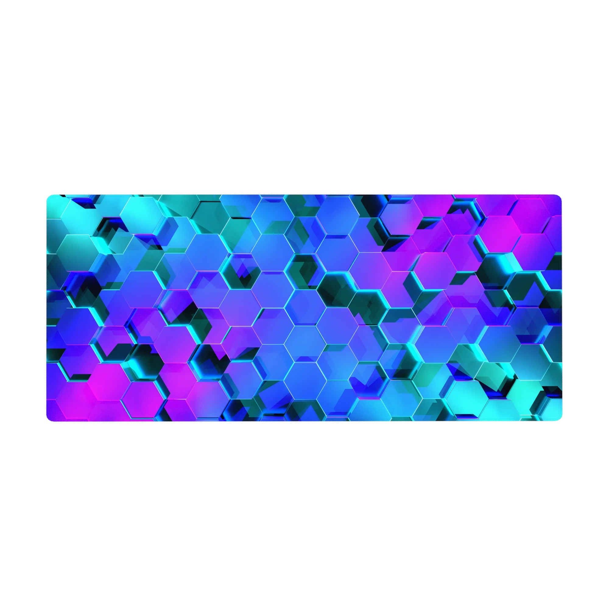 Geometry Abstract Deskmat | Mousepad | Deskpad - Neon Hive - AniChan