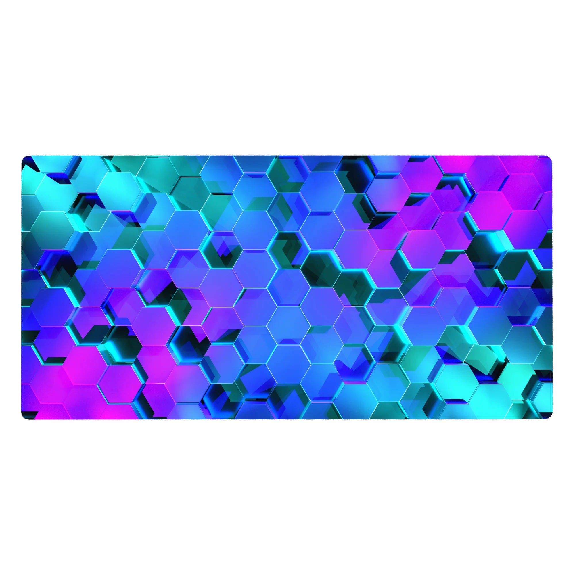 Geometry Abstract Deskmat | Mousepad | Deskpad - Neon Hive - AniChan