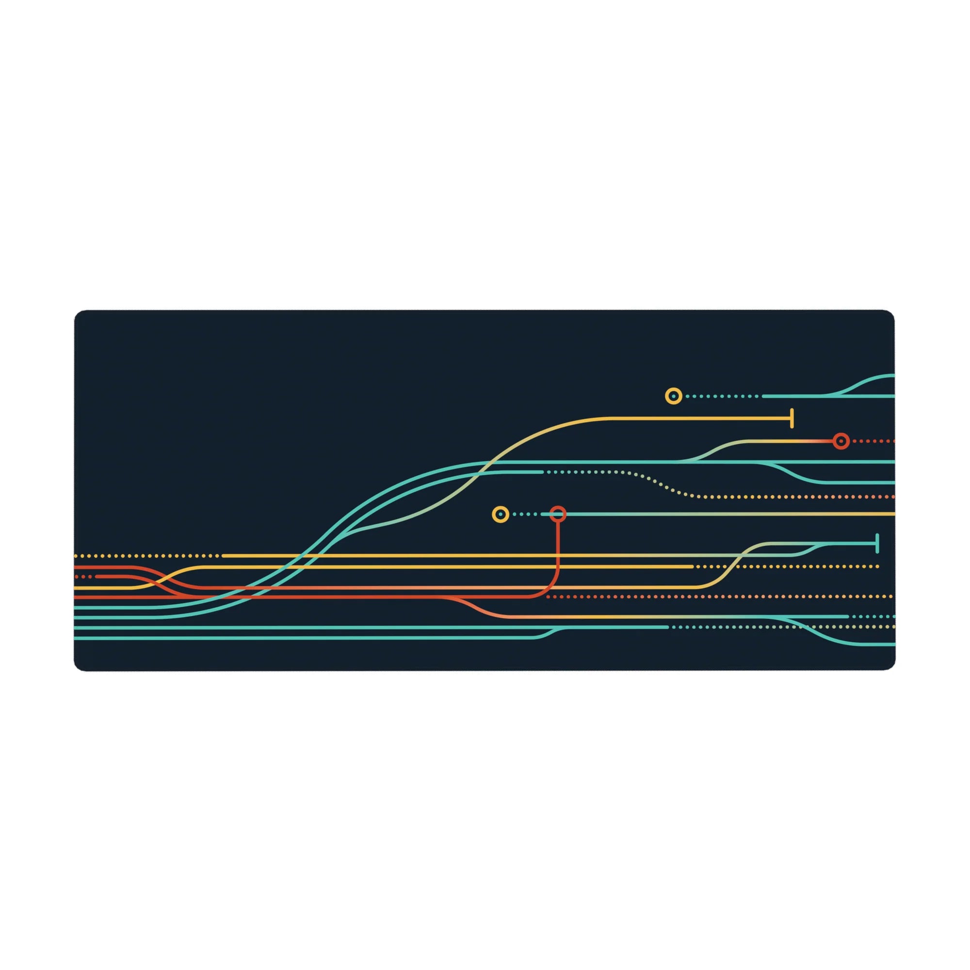 Geometry Abstract Deskmat | Mousepad | Deskpad - Tech Pathways - AniChan