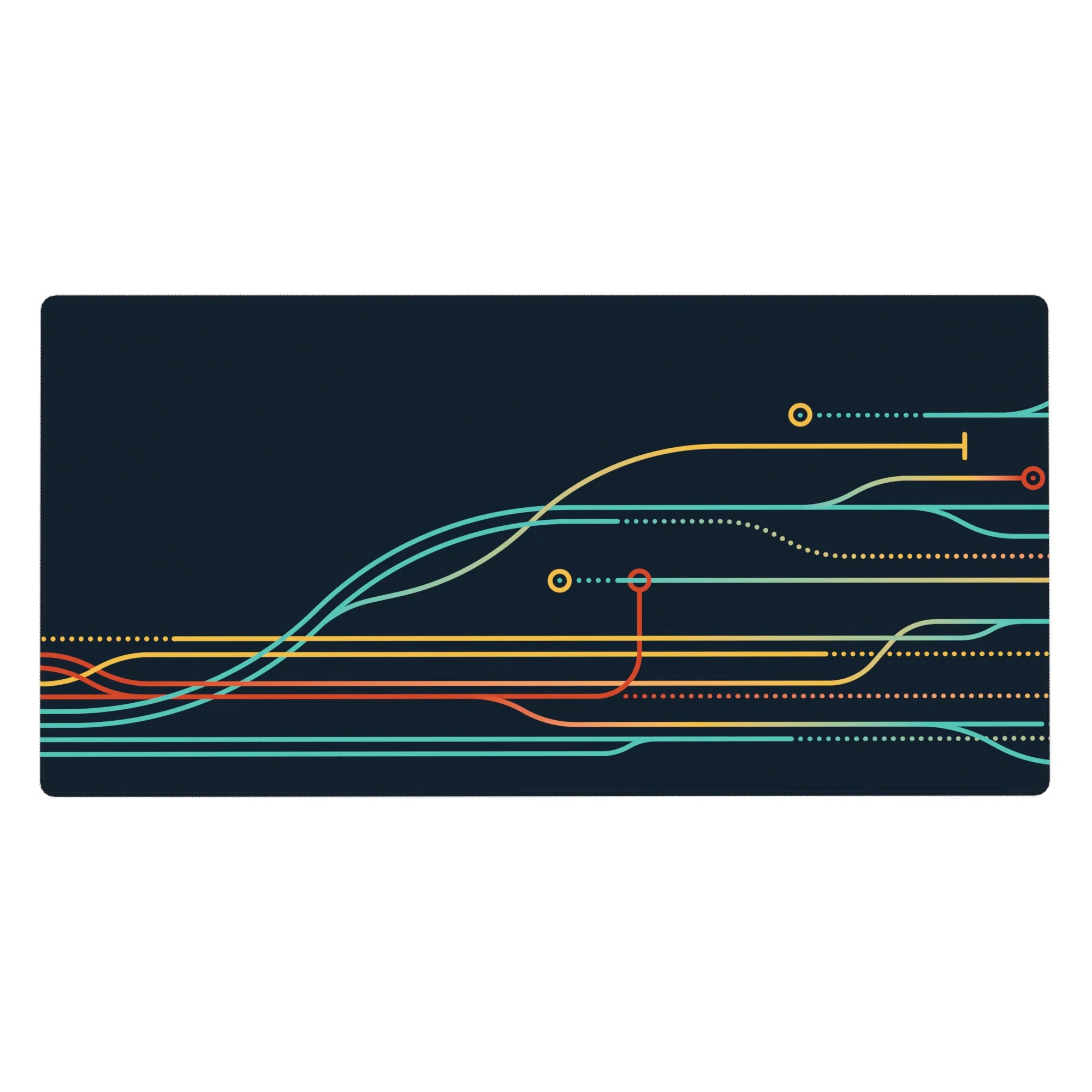 Geometry Abstract Deskmat | Mousepad | Deskpad - Tech Pathways - AniChan