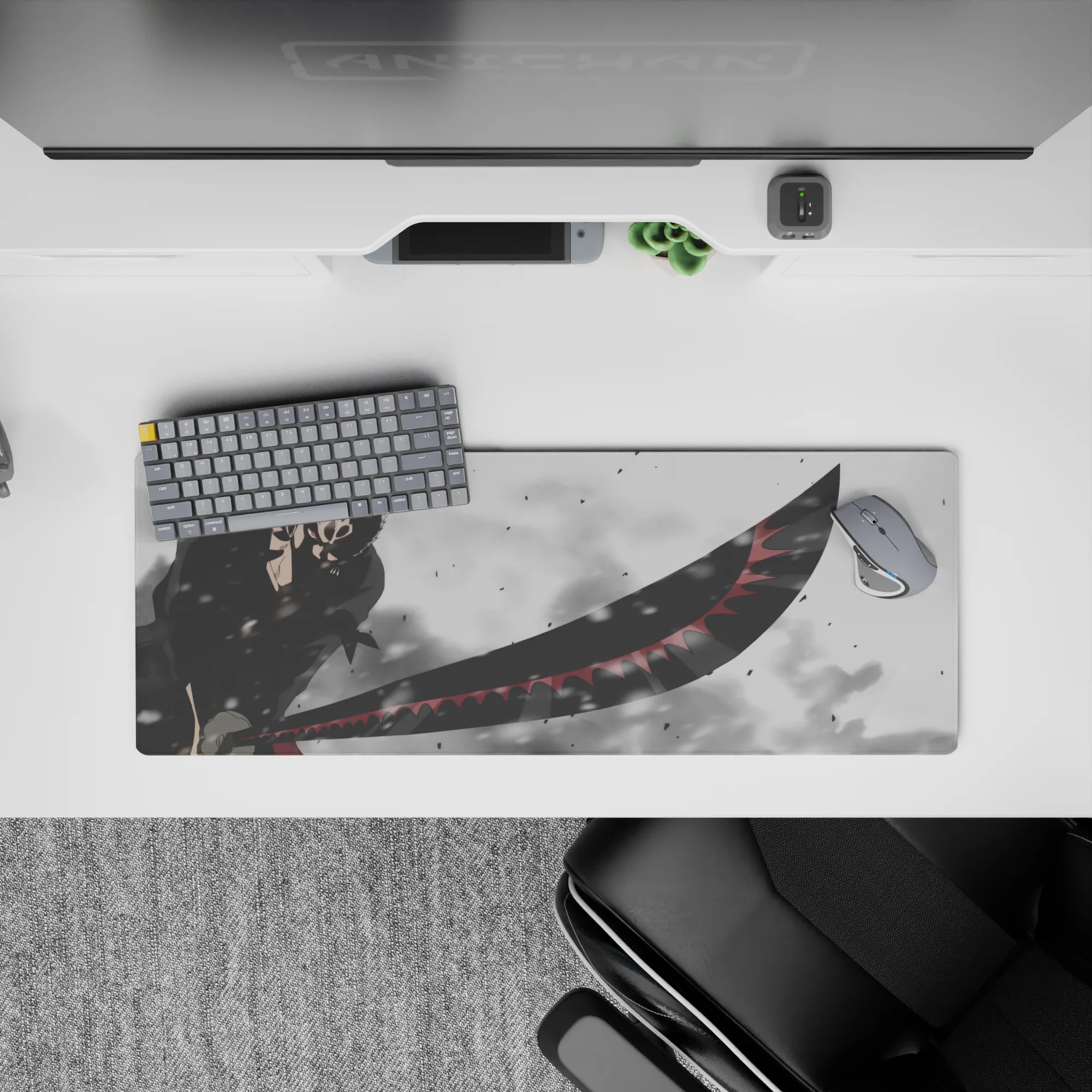 One Piece Deskmat | Mousepad | Deskpad - Zoro&#39;s Deadly Focus - AniChan