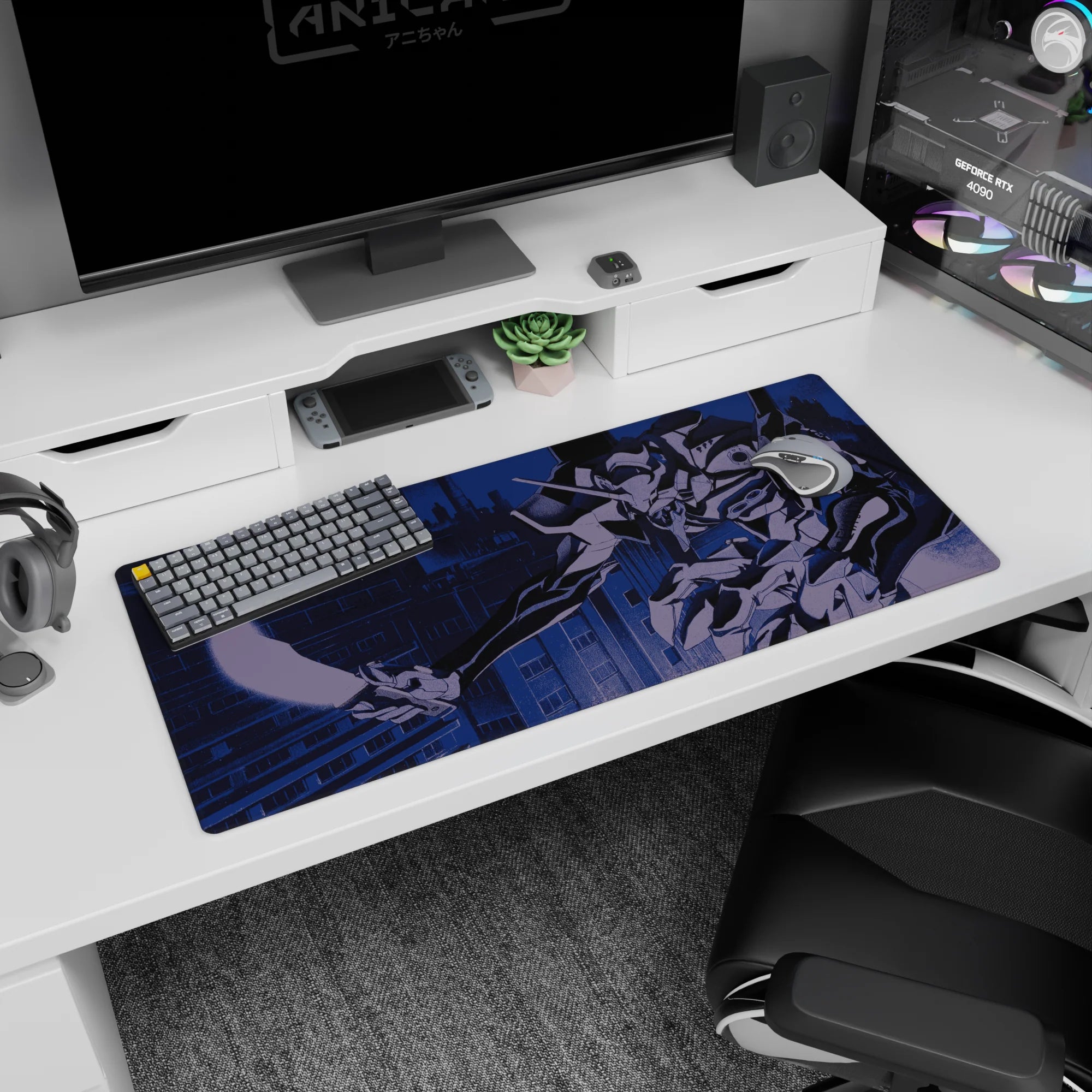 Evangelion - Anime Mouse Pad and Desk Pad - Eva Unit-01 Night Strike - AniChan