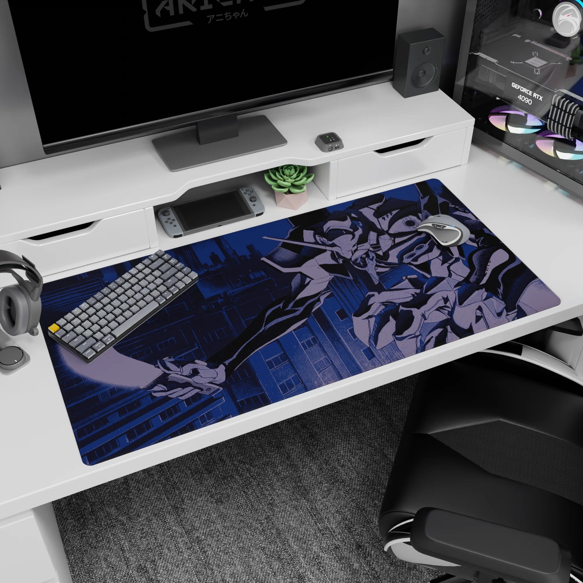 Evangelion - Anime Mouse Pad and Desk Pad - Eva Unit-01 Night Strike - AniChan