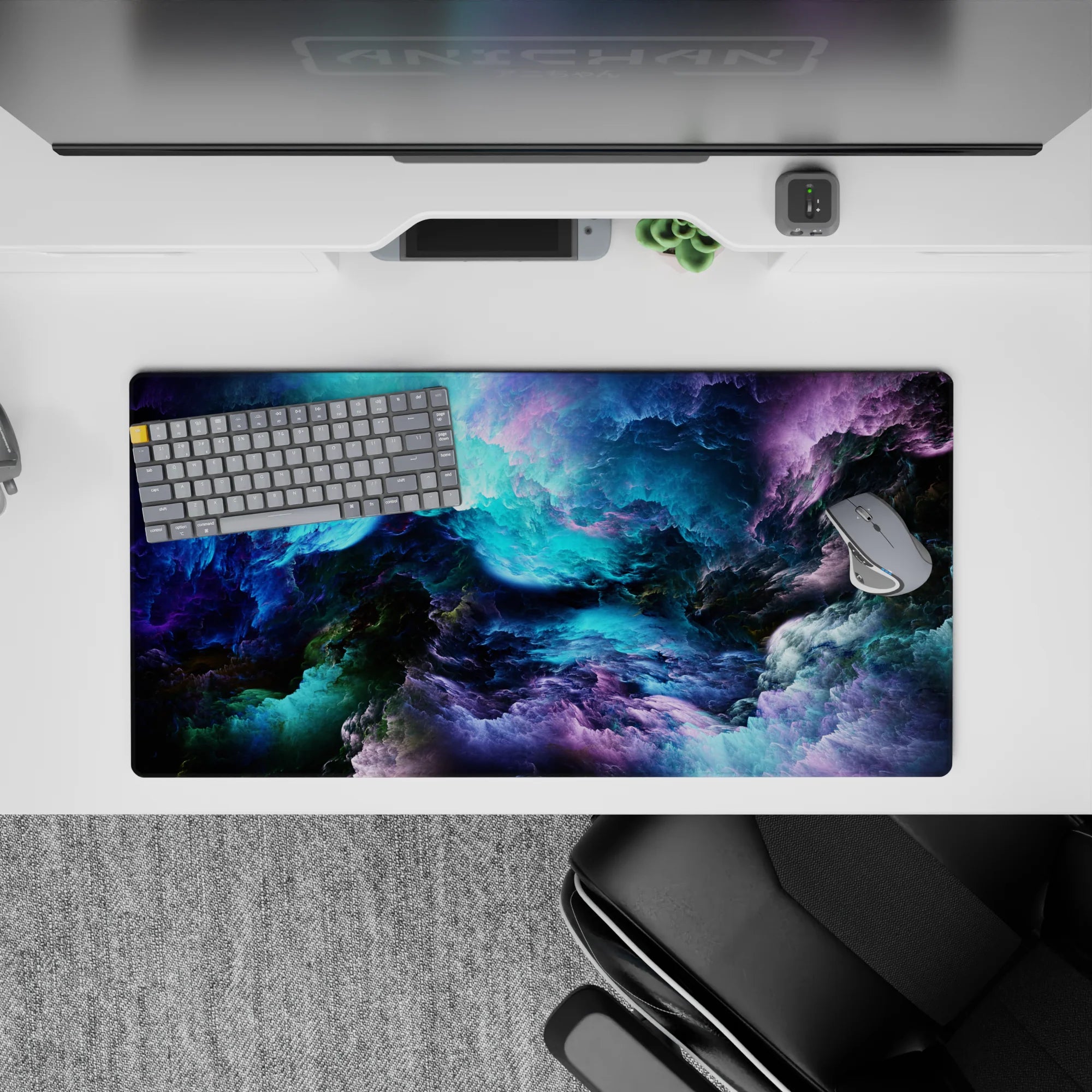 Abstract Deskmat | Mousepad | Deskpad - Cosmic Cascade - AniChan