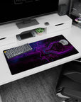 Abstract Deskmat | Mousepad | Deskpad - Neon Circuit Flow - AniChan