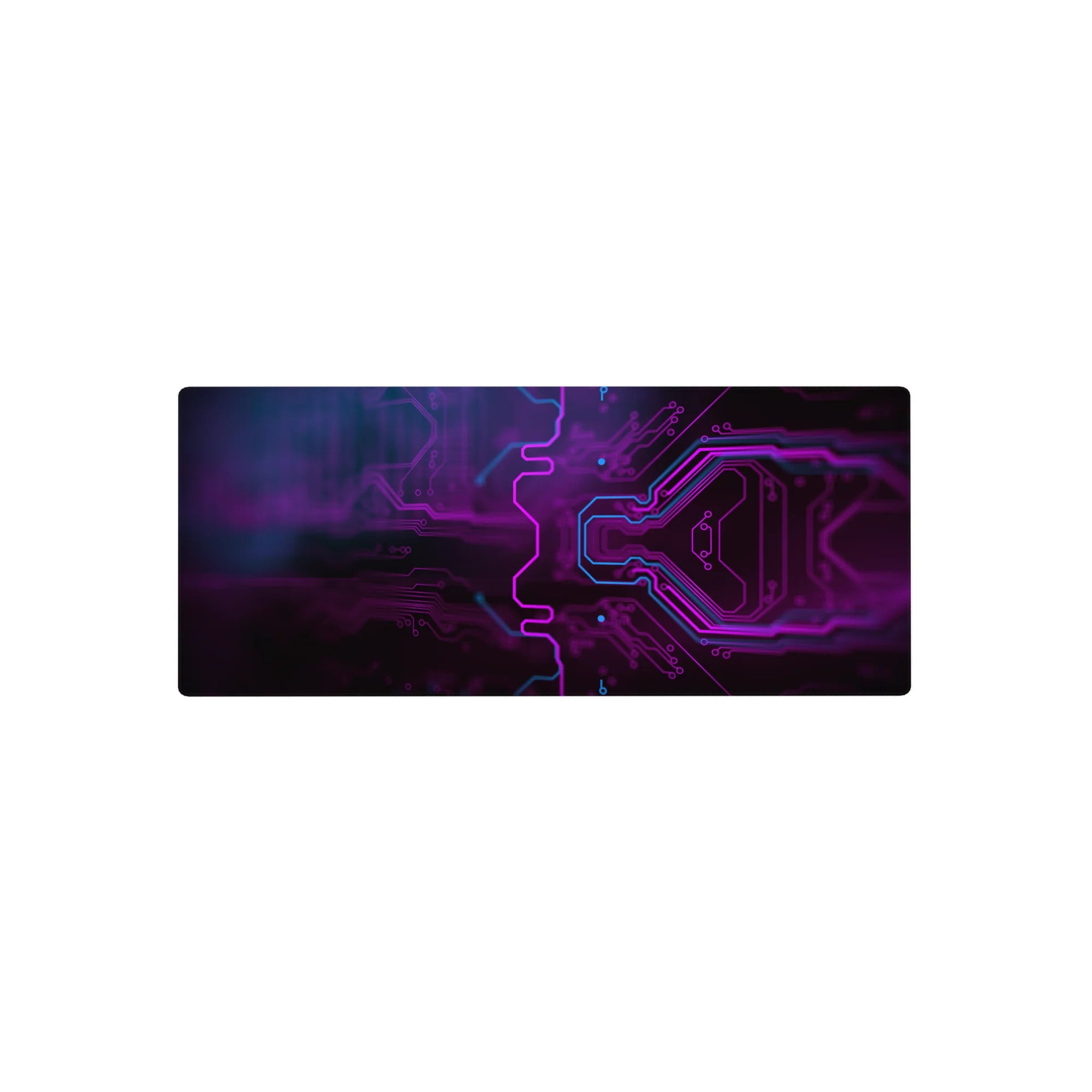 Abstract Deskmat | Mousepad | Deskpad - Neon Circuit Flow - AniChan