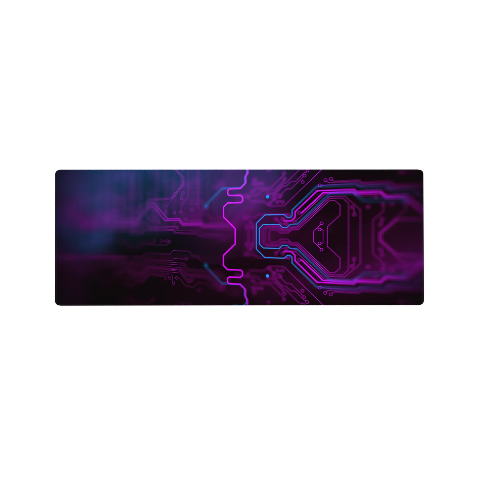 Abstract Deskmat | Mousepad | Deskpad - Neon Circuit Flow - AniChan