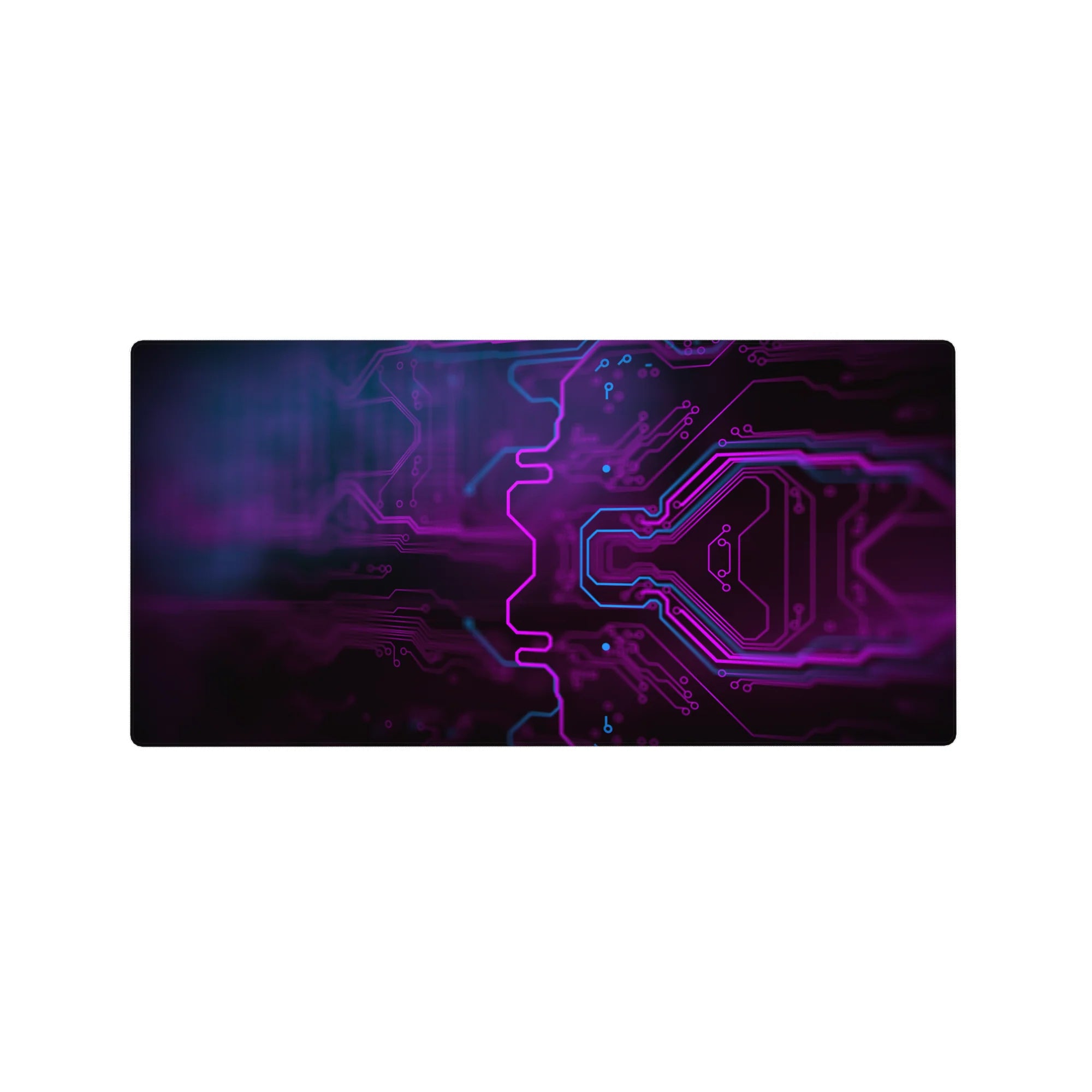 Abstract Deskmat | Mousepad | Deskpad - Neon Circuit Flow - AniChan