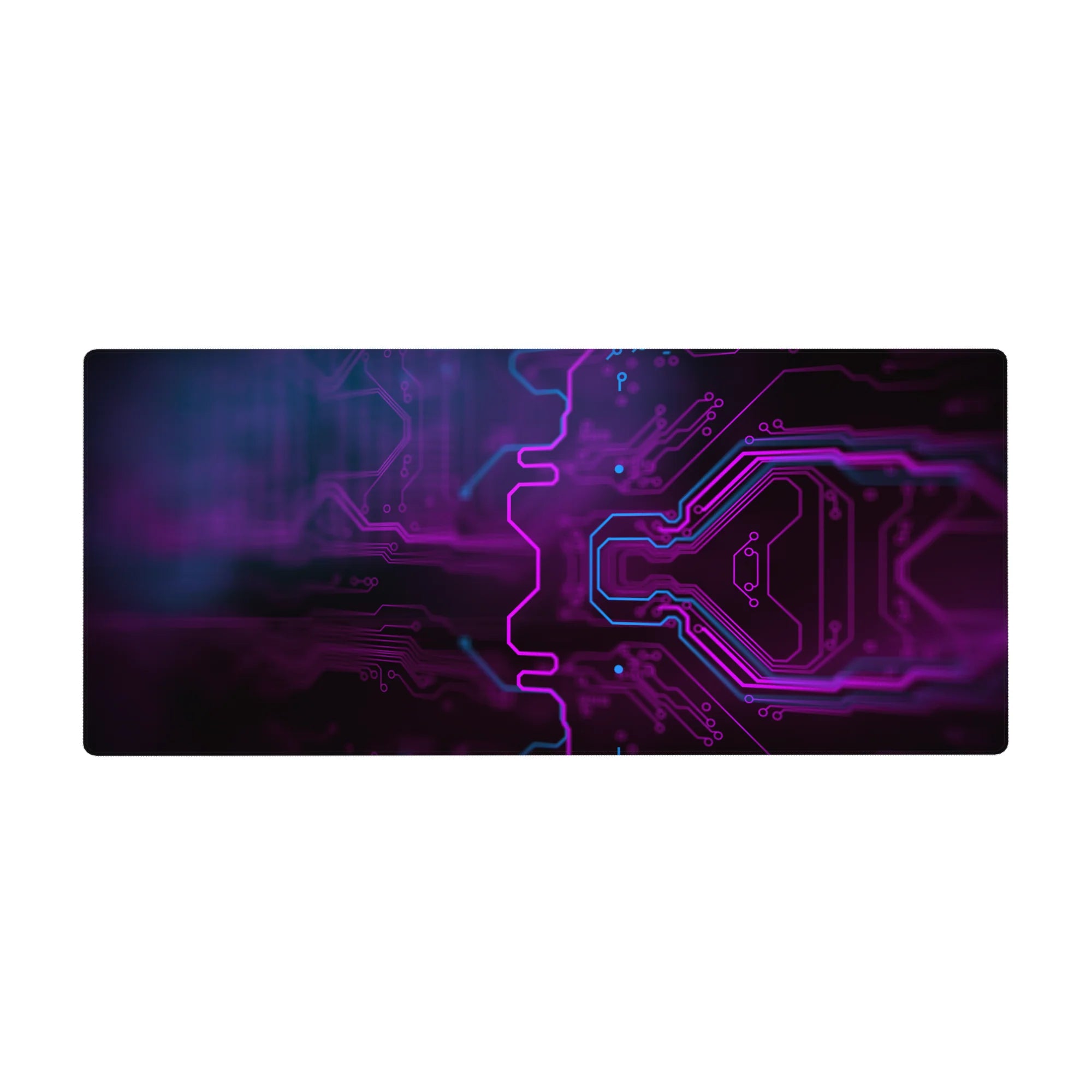 Abstract Deskmat | Mousepad | Deskpad - Neon Circuit Flow - AniChan