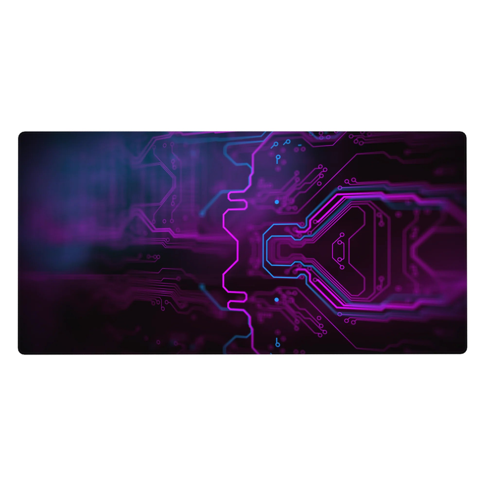 Abstract Deskmat | Mousepad | Deskpad - Neon Circuit Flow - AniChan