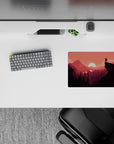 Vector Landscapes Deskmat | Mousepad | Deskpad - Crimson Horizons