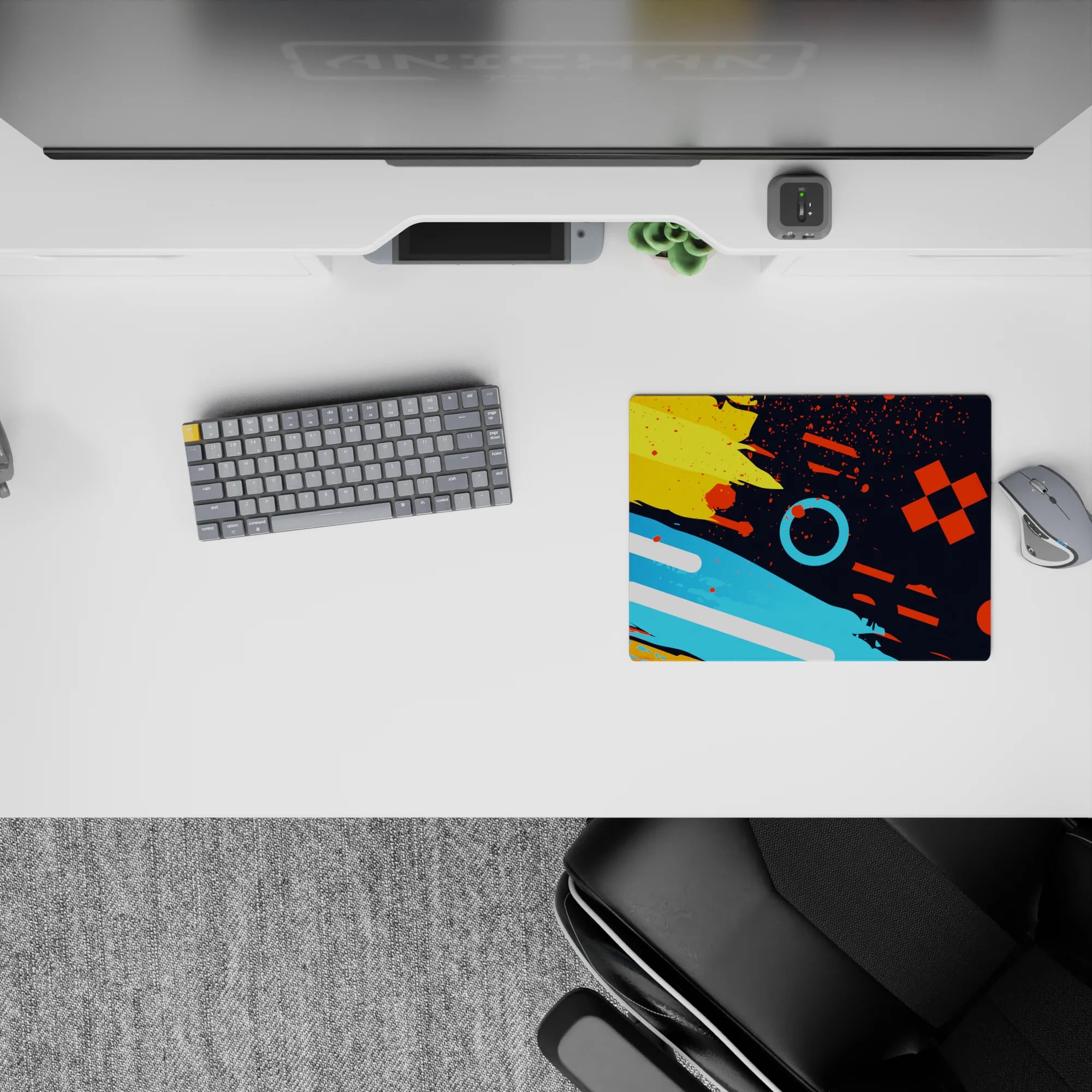 Abstract Deskmat | Mousepad | Deskpad - Color Splash Energy - AniChan