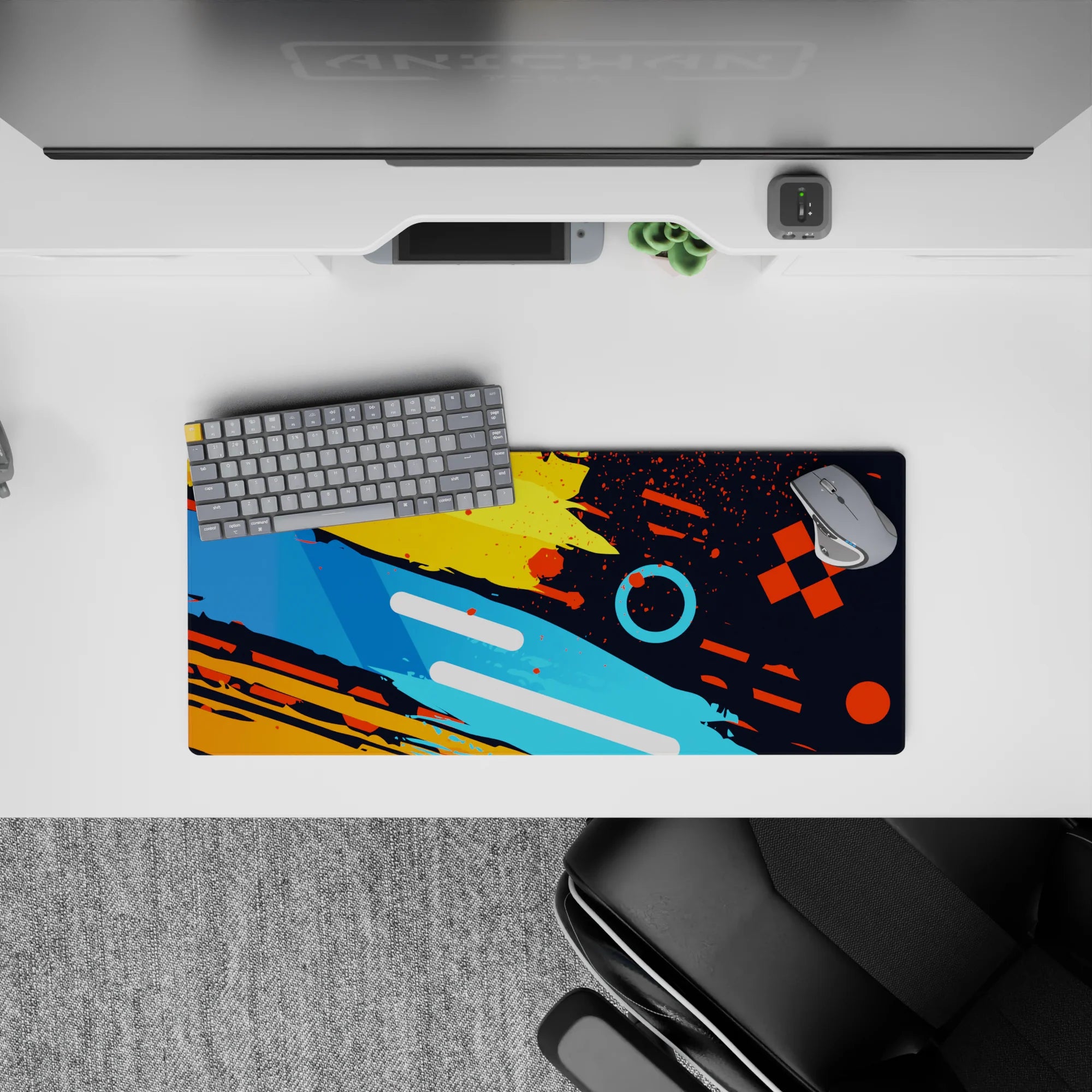 Abstract Deskmat | Mousepad | Deskpad - Color Splash Energy - AniChan