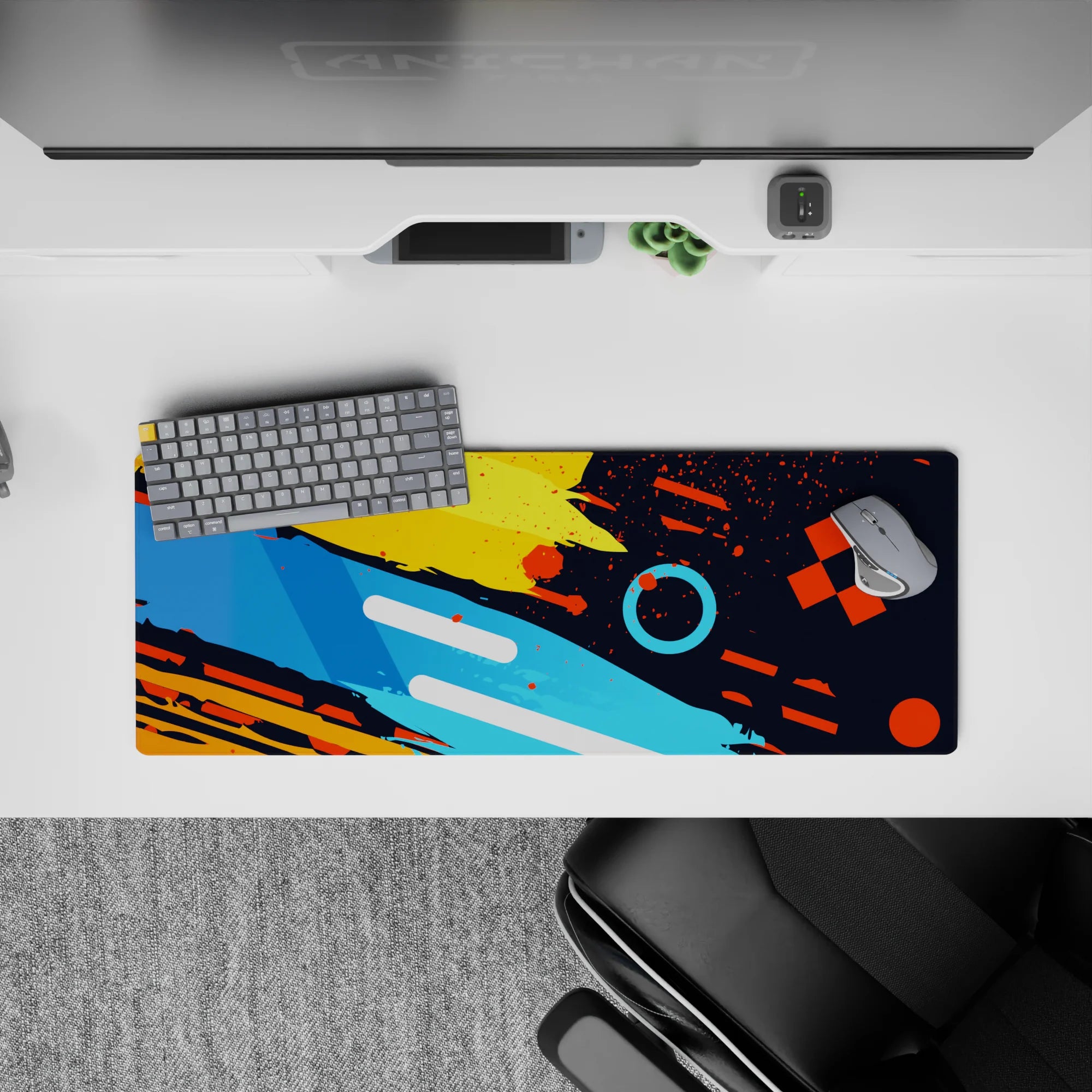 Abstract Deskmat | Mousepad | Deskpad - Color Splash Energy - AniChan