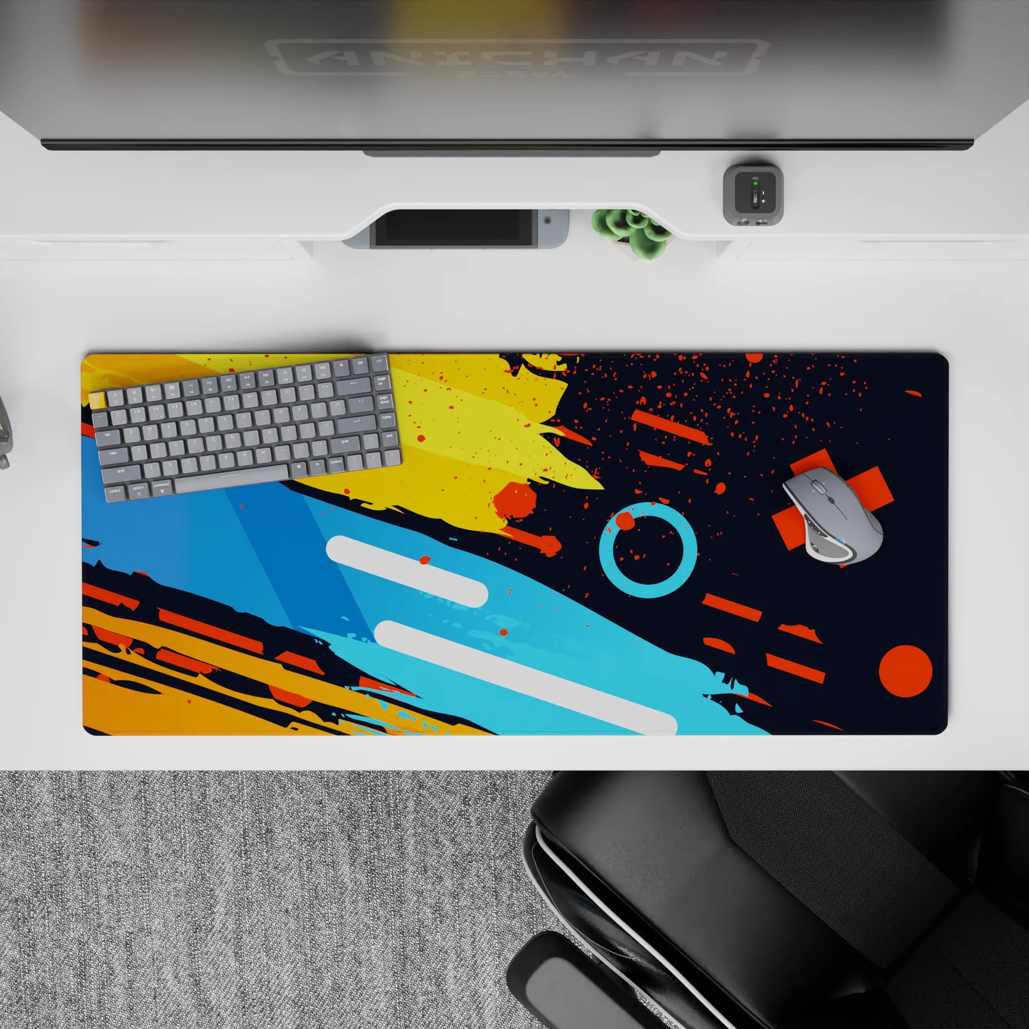 Abstract Deskmat | Mousepad | Deskpad - Color Splash Energy - AniChan