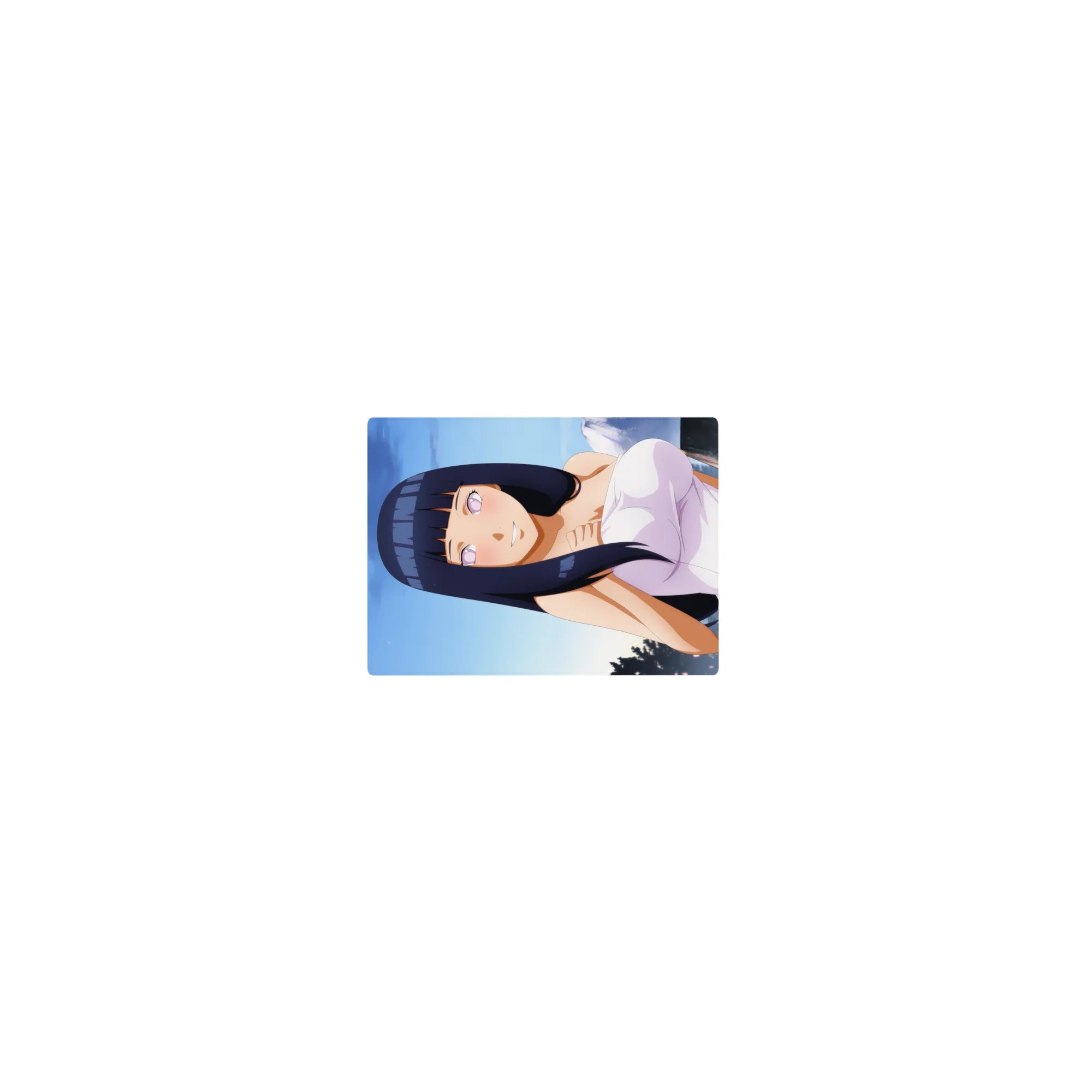 Classic anime girl mouse pad 14x10 inches with Hinata-style art, smooth surface for gaming and work.