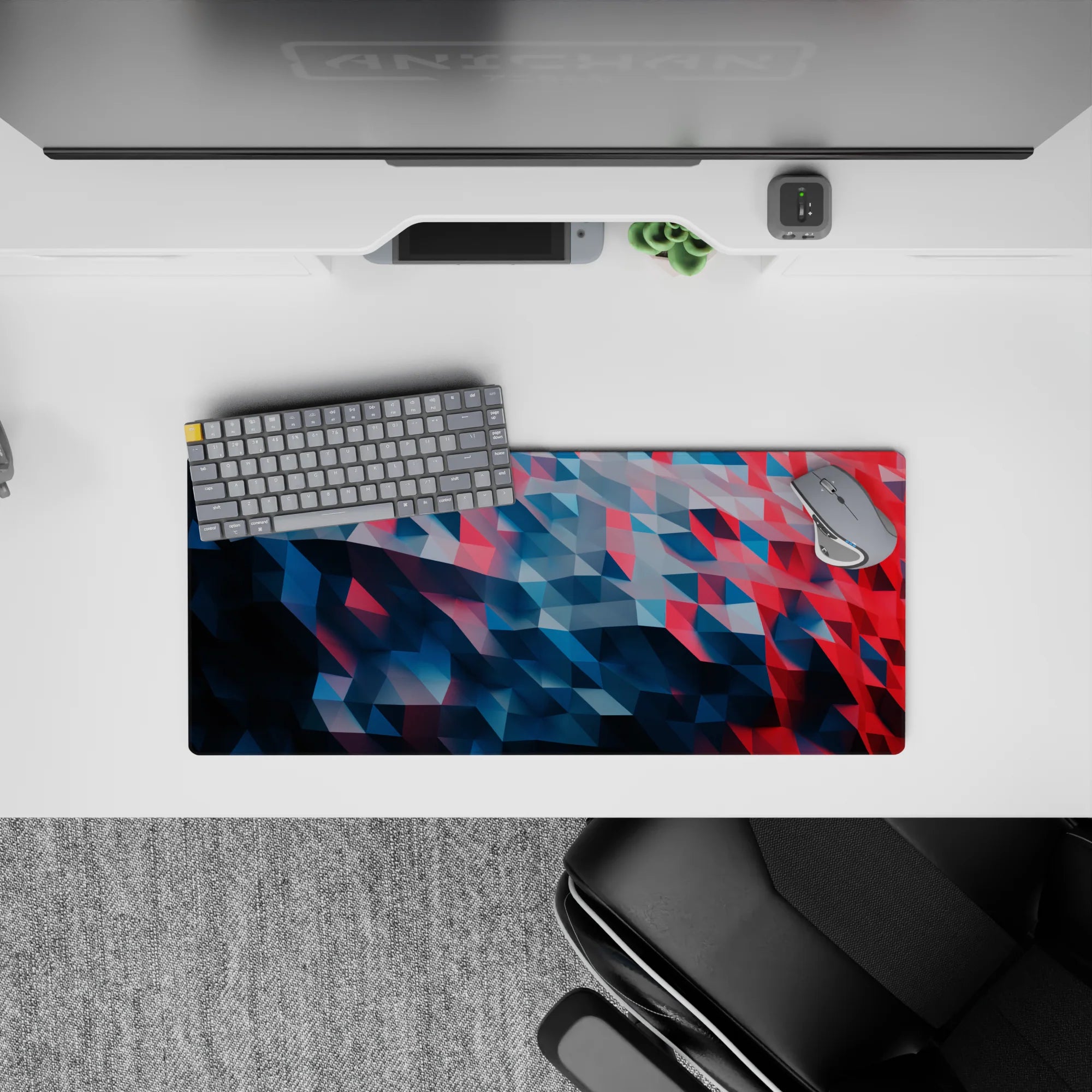 Geometry Abstract Deskmat | Mousepad | Deskpad - Waves of Geometry - AniChan