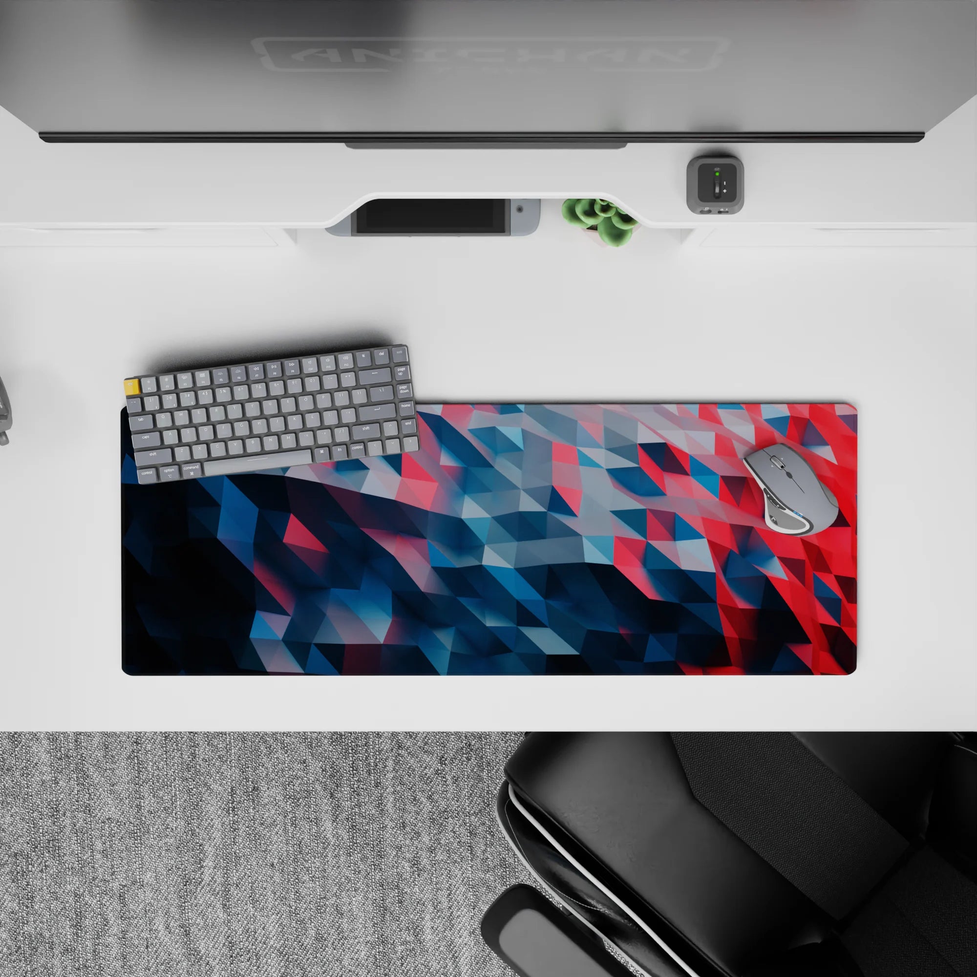 Geometry Abstract Deskmat | Mousepad | Deskpad - Waves of Geometry - AniChan