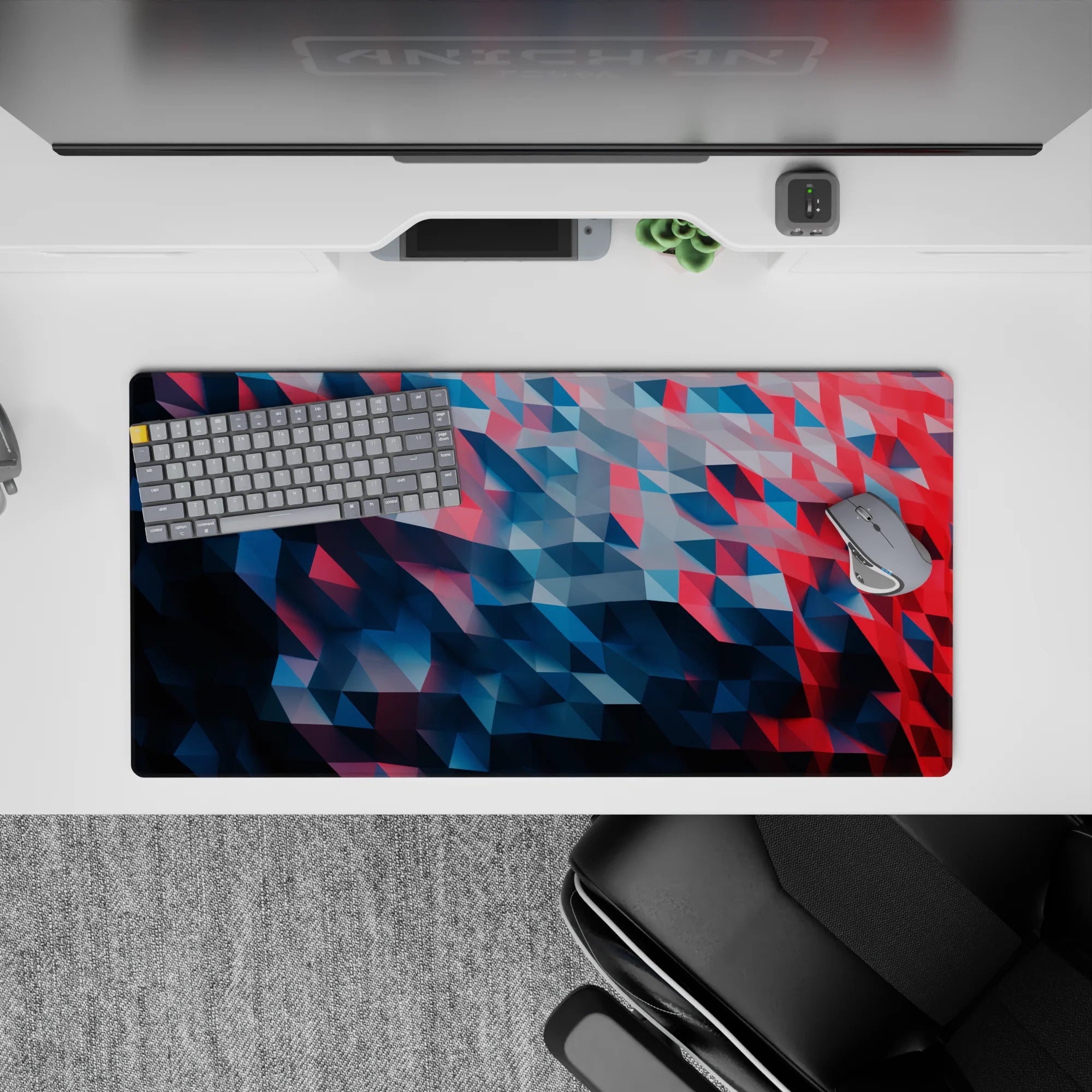 Geometry Abstract Deskmat | Mousepad | Deskpad - Waves of Geometry - AniChan