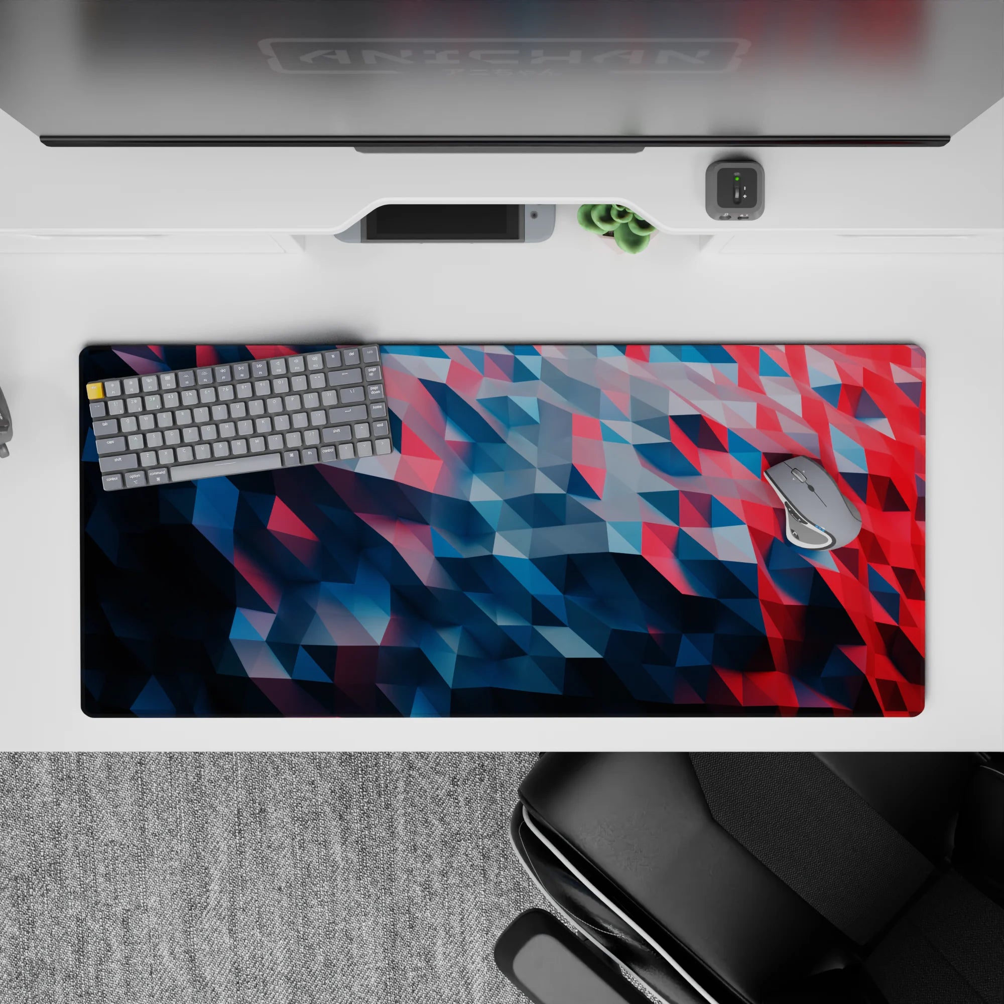 Geometry Abstract Deskmat | Mousepad | Deskpad - Waves of Geometry - AniChan