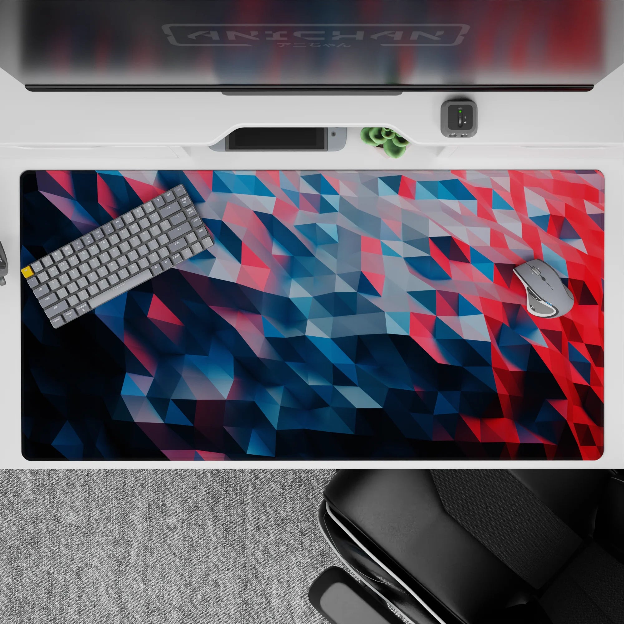 Geometry Abstract Deskmat | Mousepad | Deskpad - Waves of Geometry - AniChan