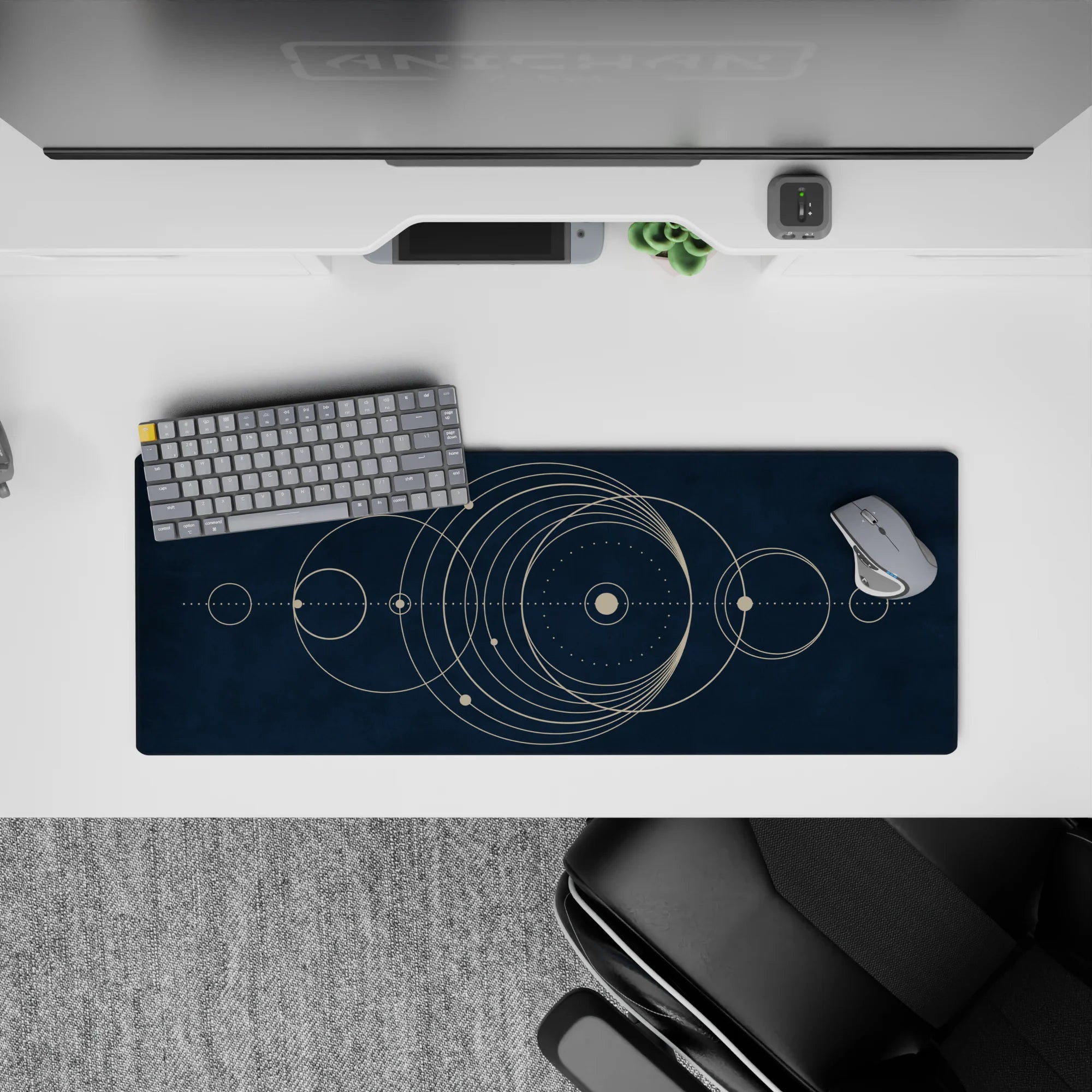 Abstract Deskmat | Mousepad | Deskpad - Celestial Orbit - AniChan