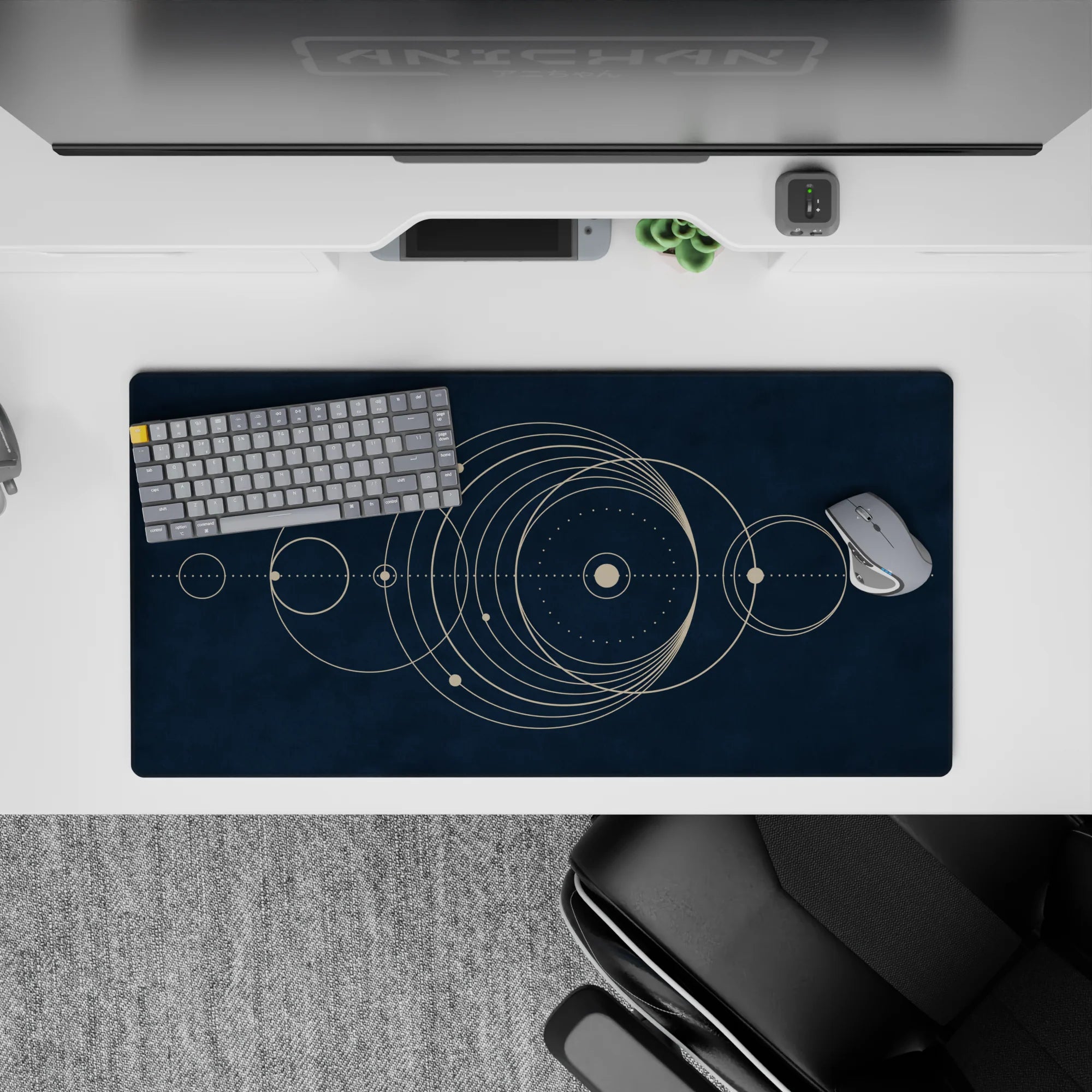 Abstract Deskmat | Mousepad | Deskpad - Celestial Orbit - AniChan