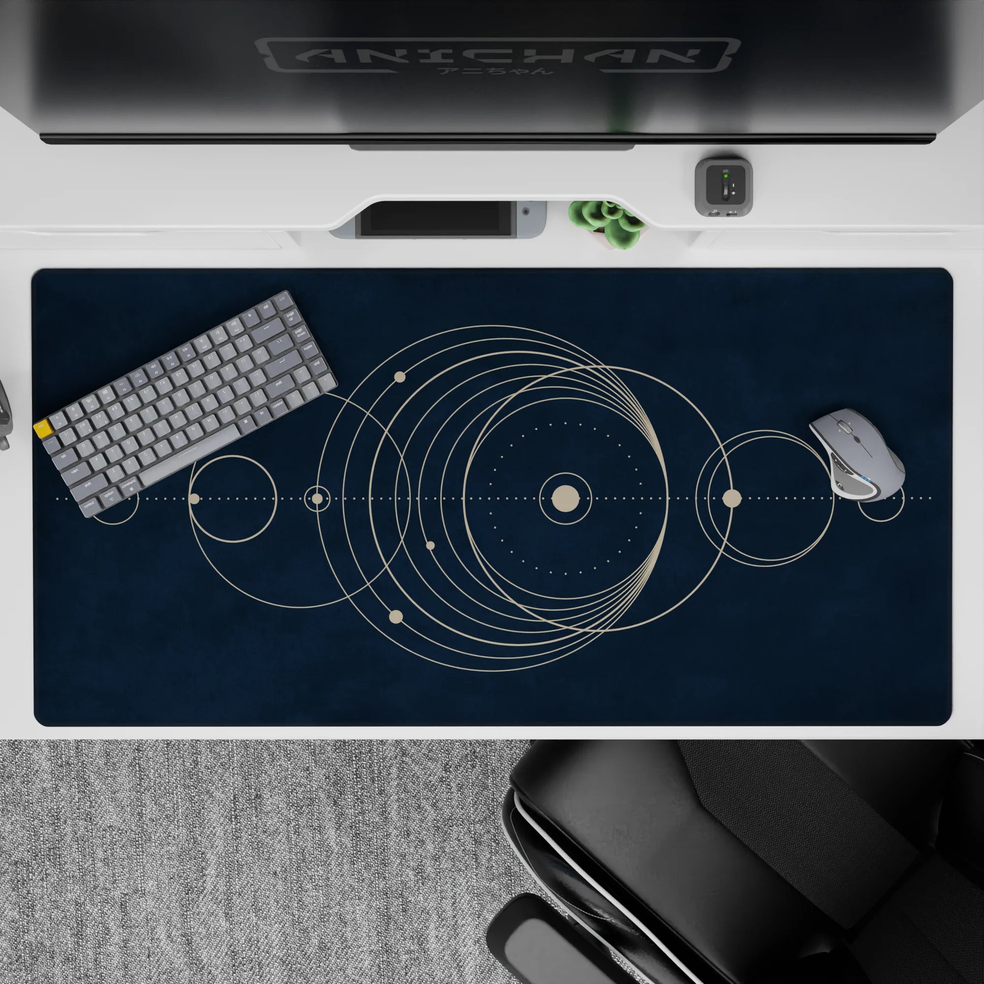 Abstract Deskmat | Mousepad | Deskpad - Celestial Orbit - AniChan