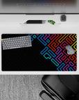 Geometry Abstract Deskmat | Mousepad | Deskpad - Neon Maze - AniChan