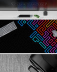 Geometry Abstract Deskmat | Mousepad | Deskpad - Neon Maze - AniChan