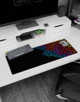 Geometry Abstract Deskmat | Mousepad | Deskpad - Neon Maze - AniChan