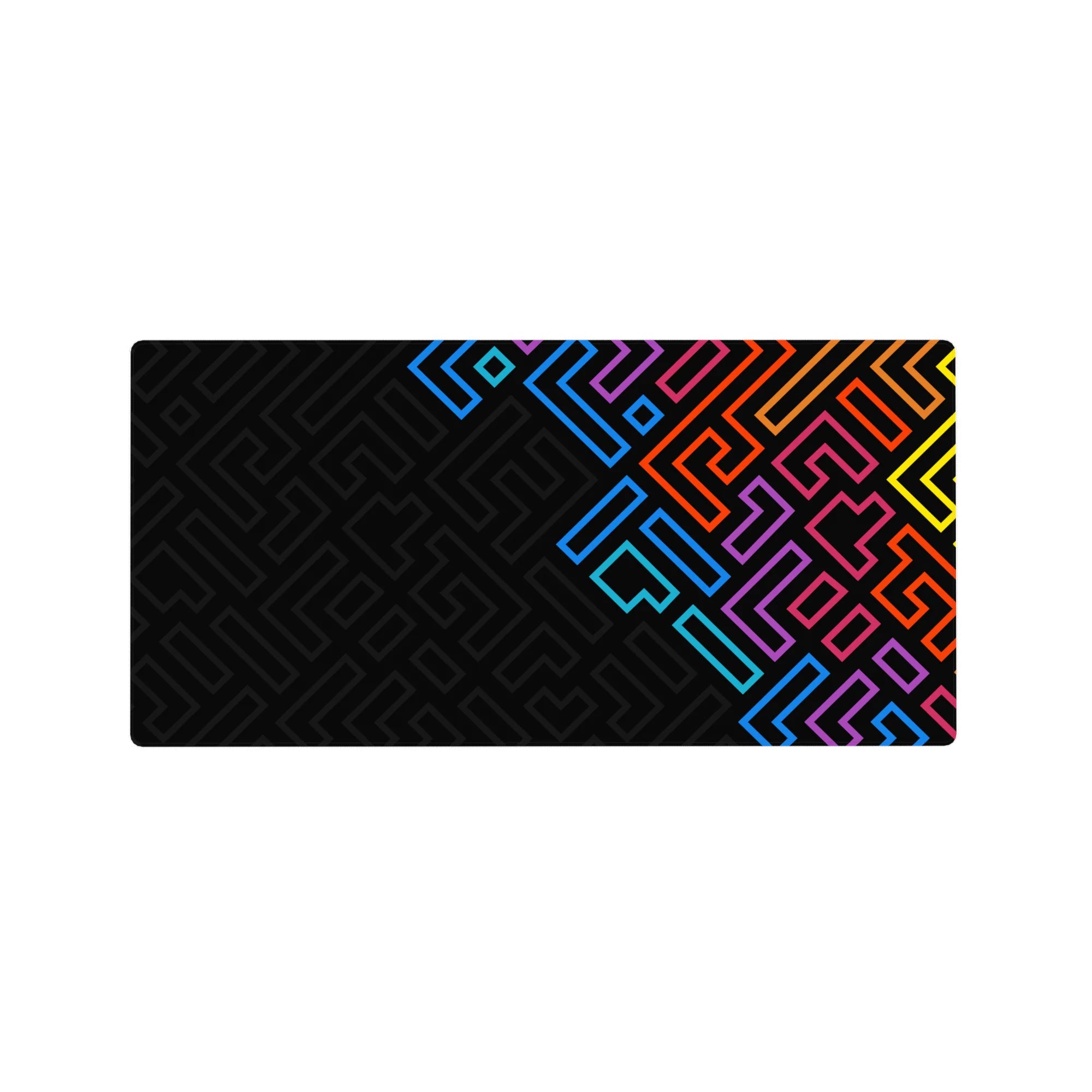 Geometry Abstract Deskmat | Mousepad | Deskpad - Neon Maze - AniChan