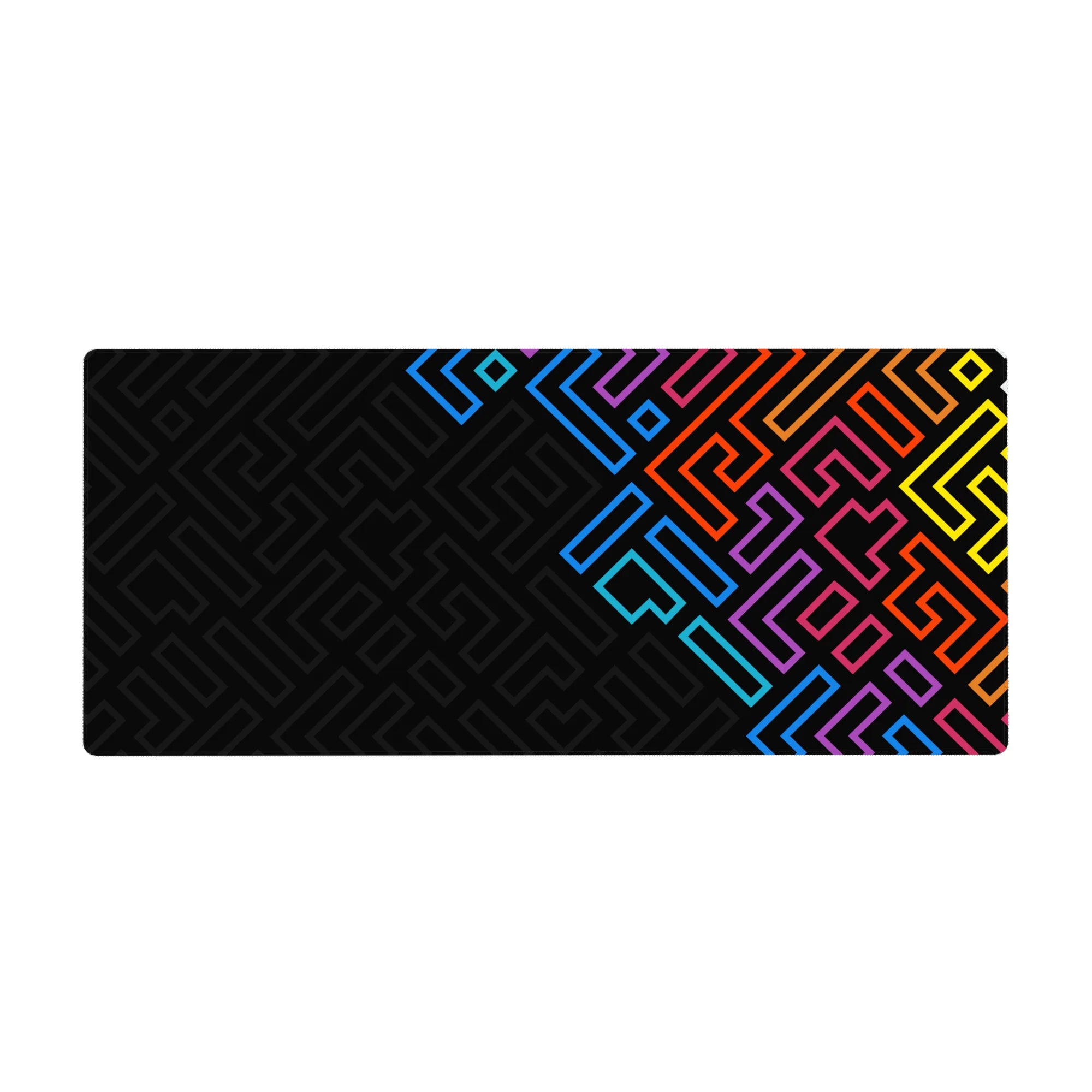 Geometry Abstract Deskmat | Mousepad | Deskpad - Neon Maze - AniChan